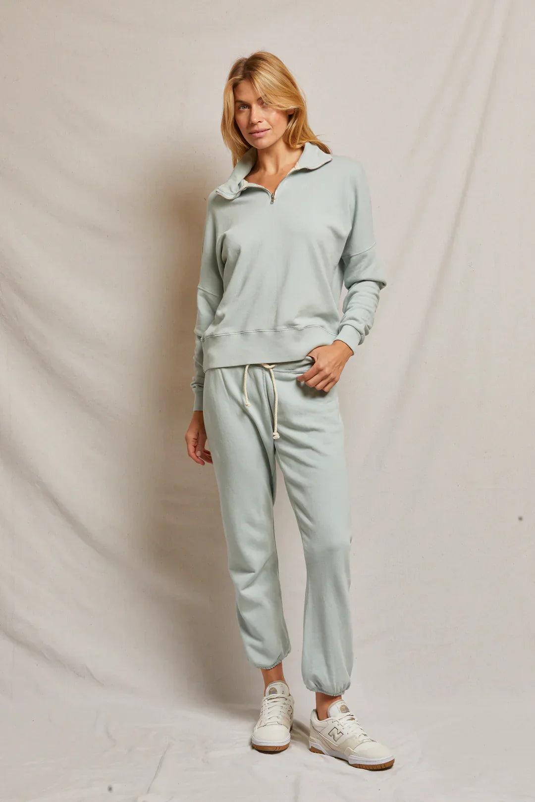 Perfectwhitetee Toni Sweatpant in Fresh Mint Product Image