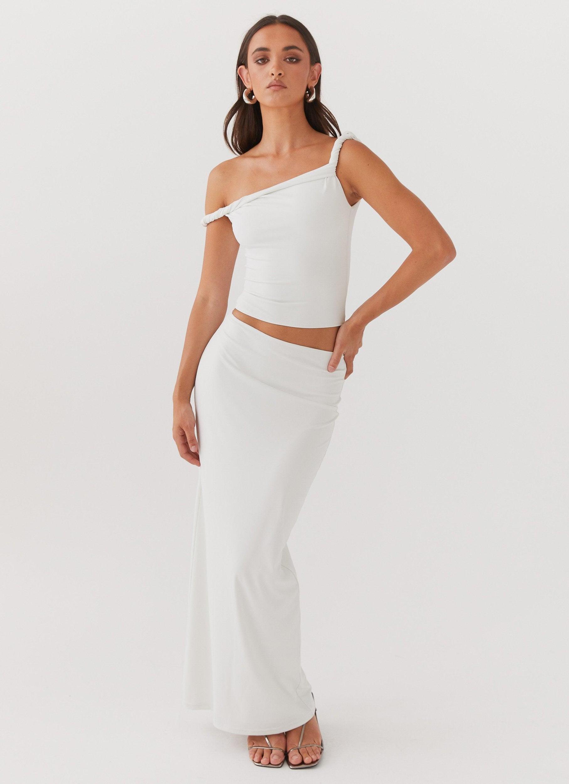 Solace Soul Twist Shoulder Top - Ivory Product Image