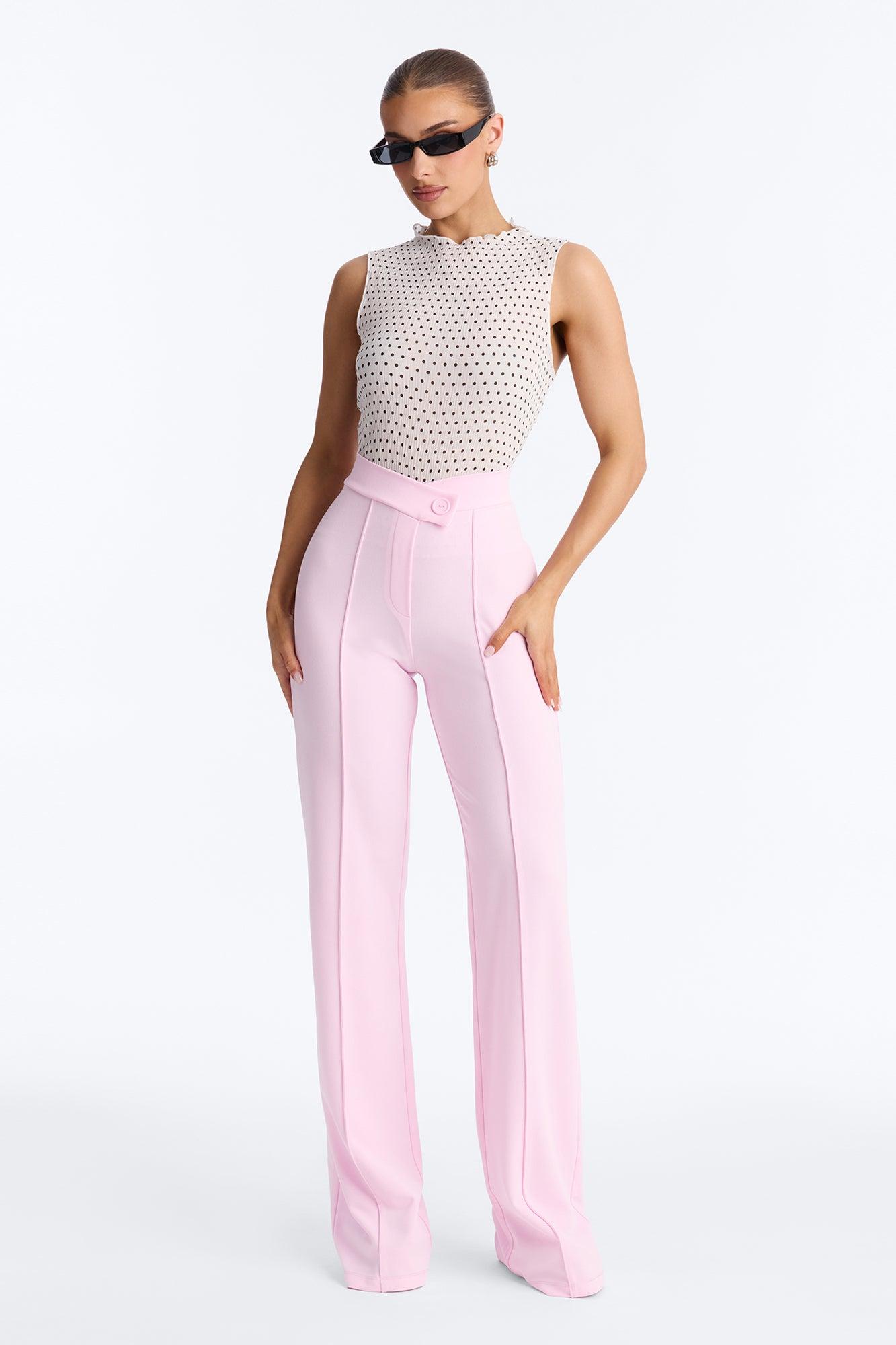 Into Paradise Mock Neck Polka Dot Plisse Top - White/combo Female Product Image