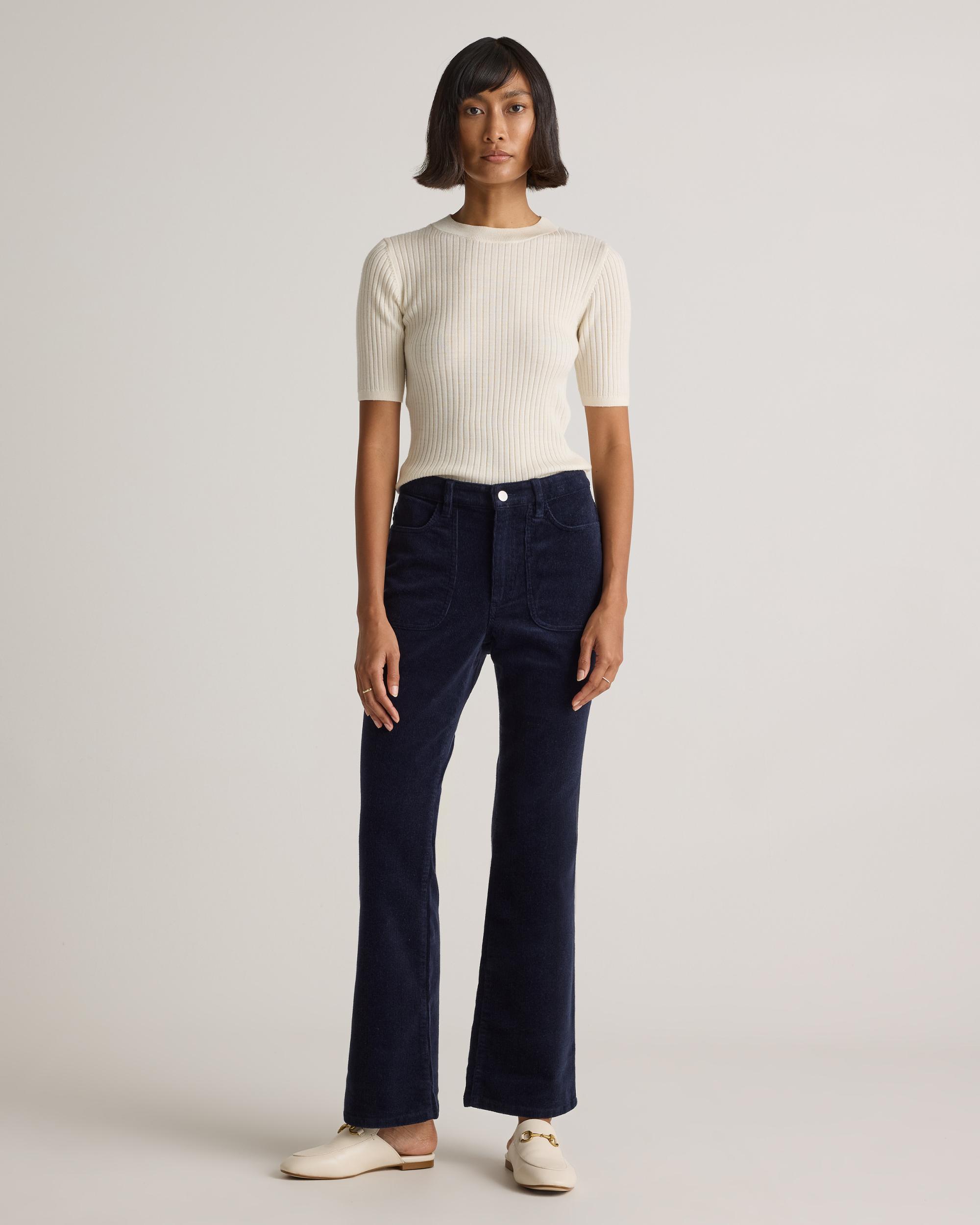 Quince | Women's Organic Stretch Corduroy Flare Pants Organic Cotton Product Image