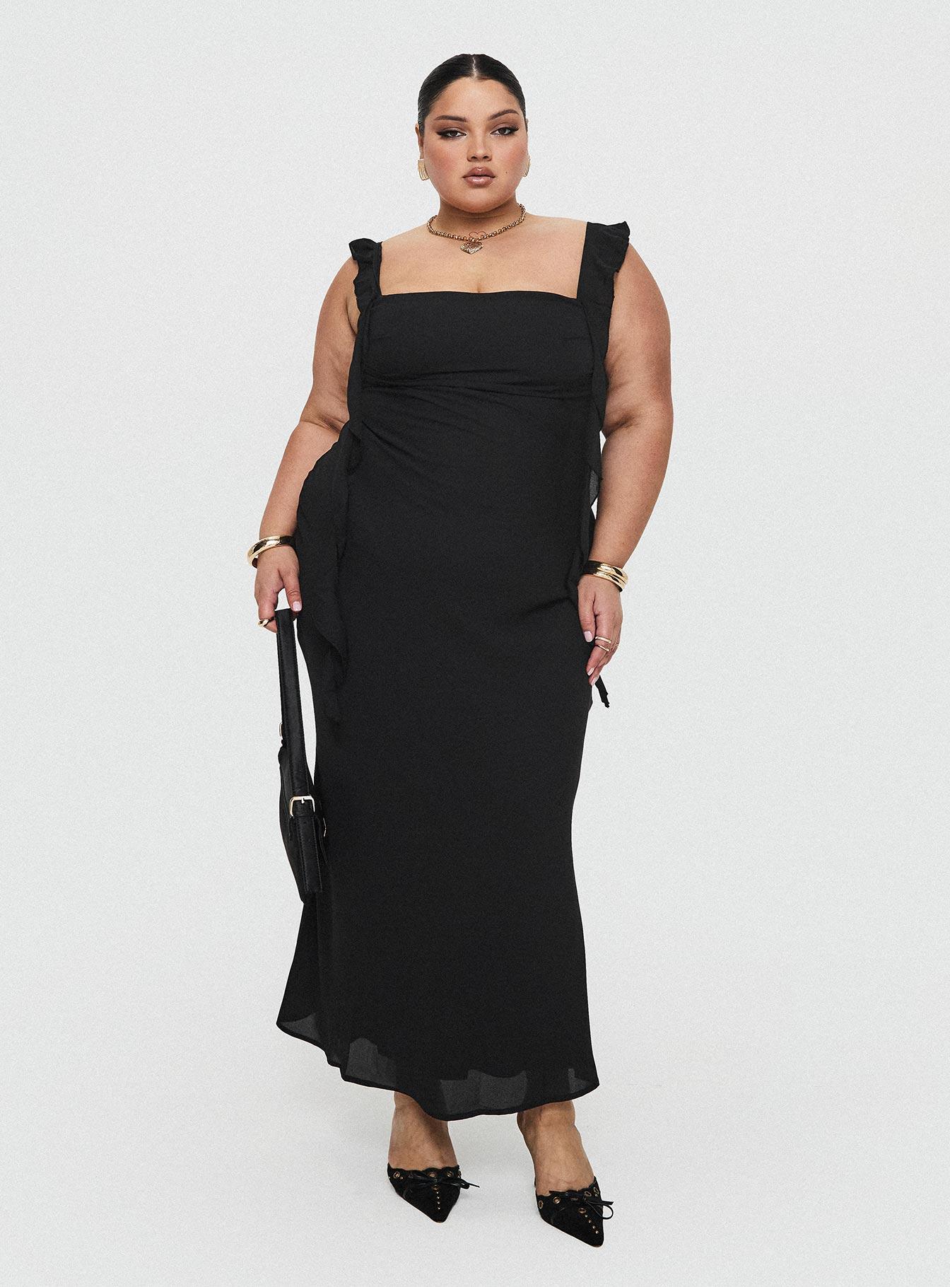 Lanai Maxi Dress Black Curve Product Image