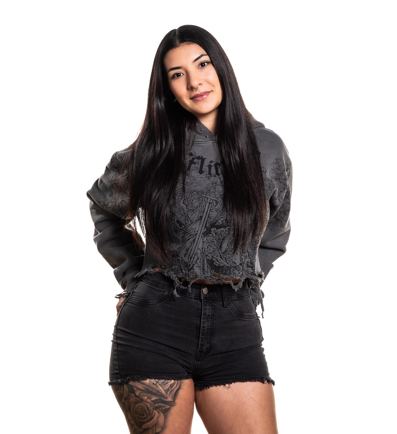 Angels Crop Hoodie Female Product Image