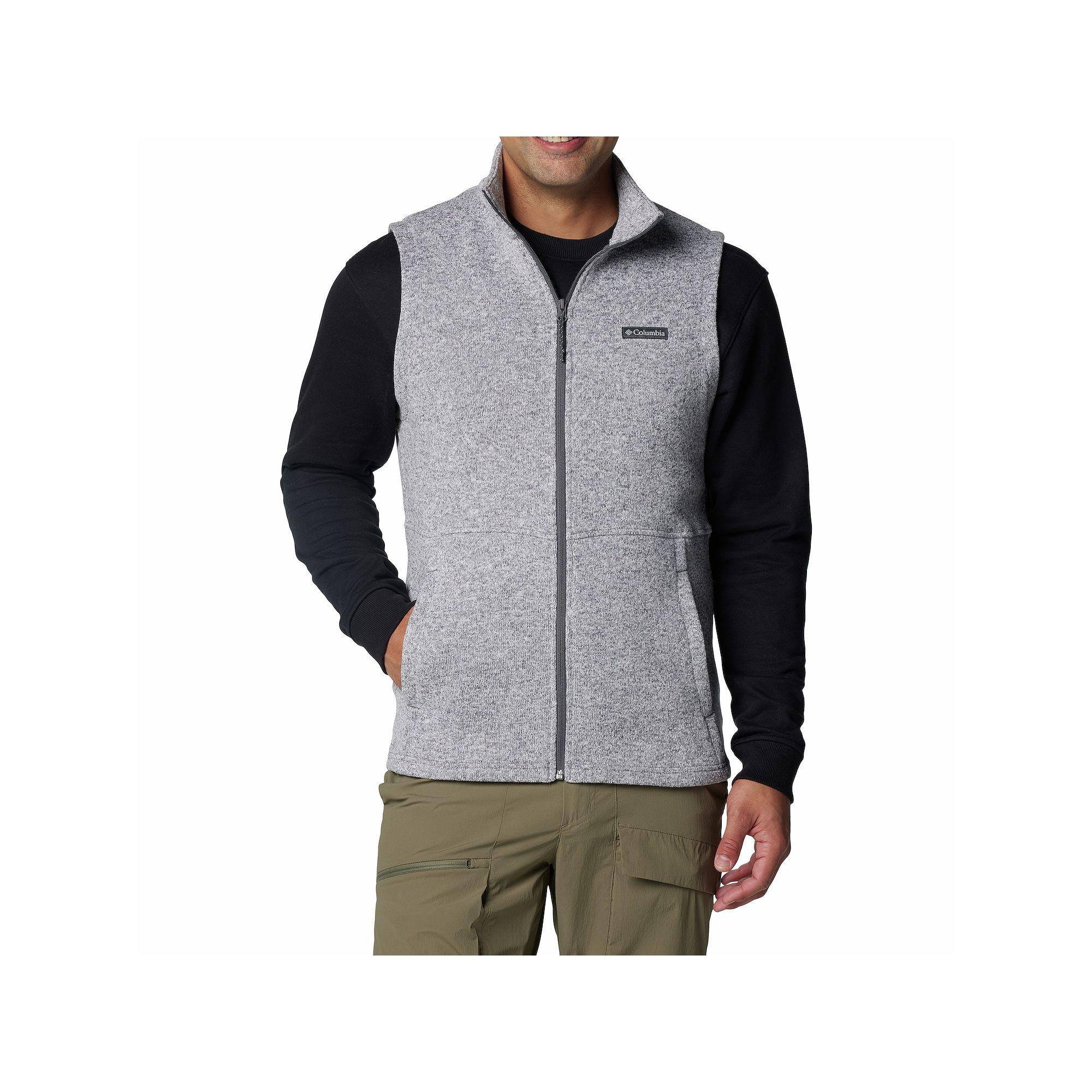 Men's Columbia Alto Pass™ Zip-Up Fleece Vest, Size: Large, Black Product Image