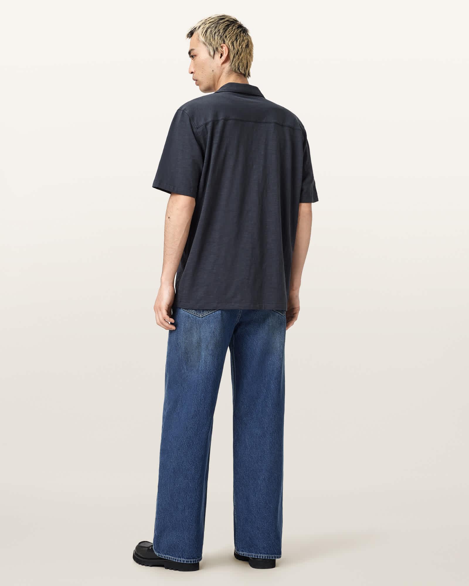Lenny Loose Fit Wide Leg Denim Jeans Vintage Indigo | ALLSAINTS US Product Image