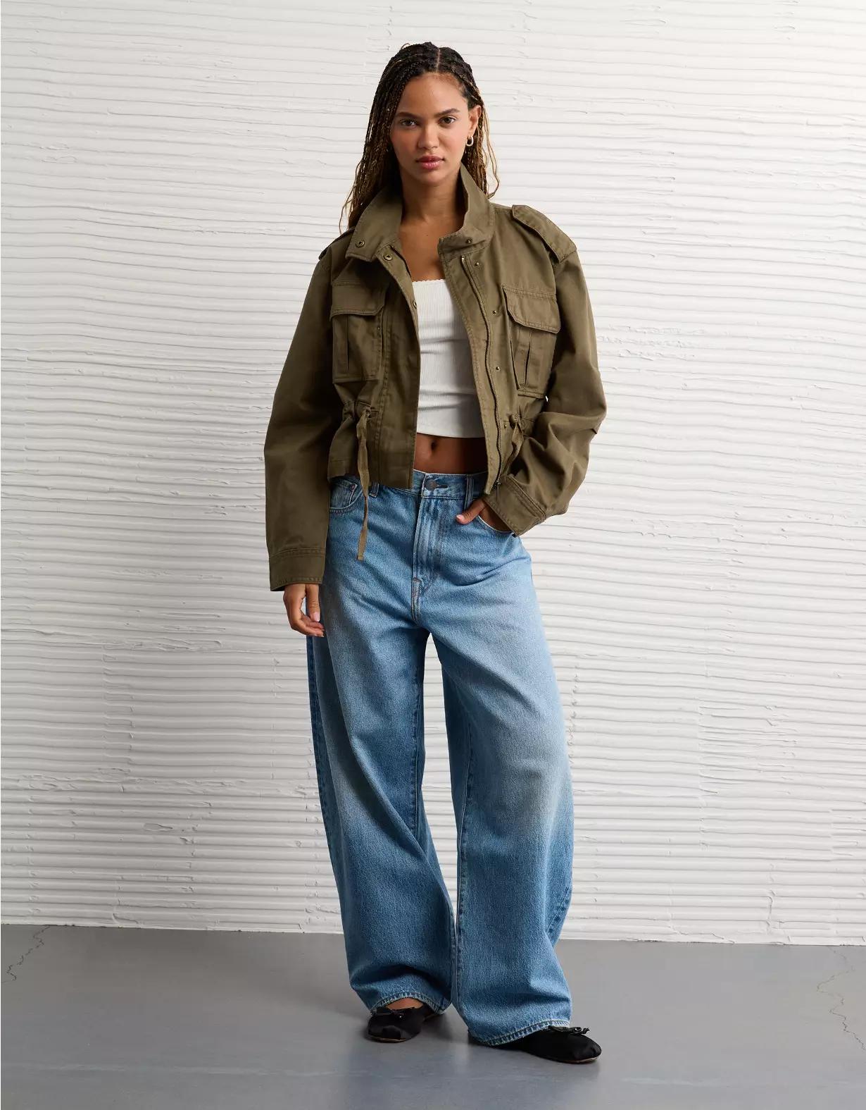 AE Peplum Military Jacket Product Image