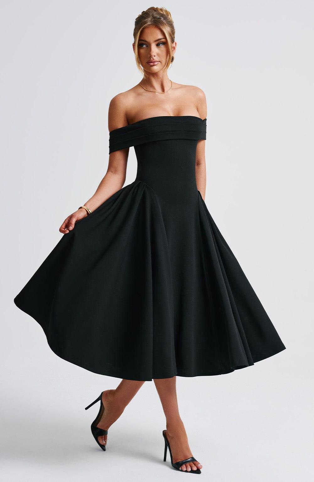 Miranda Midi Dress - Black Product Image