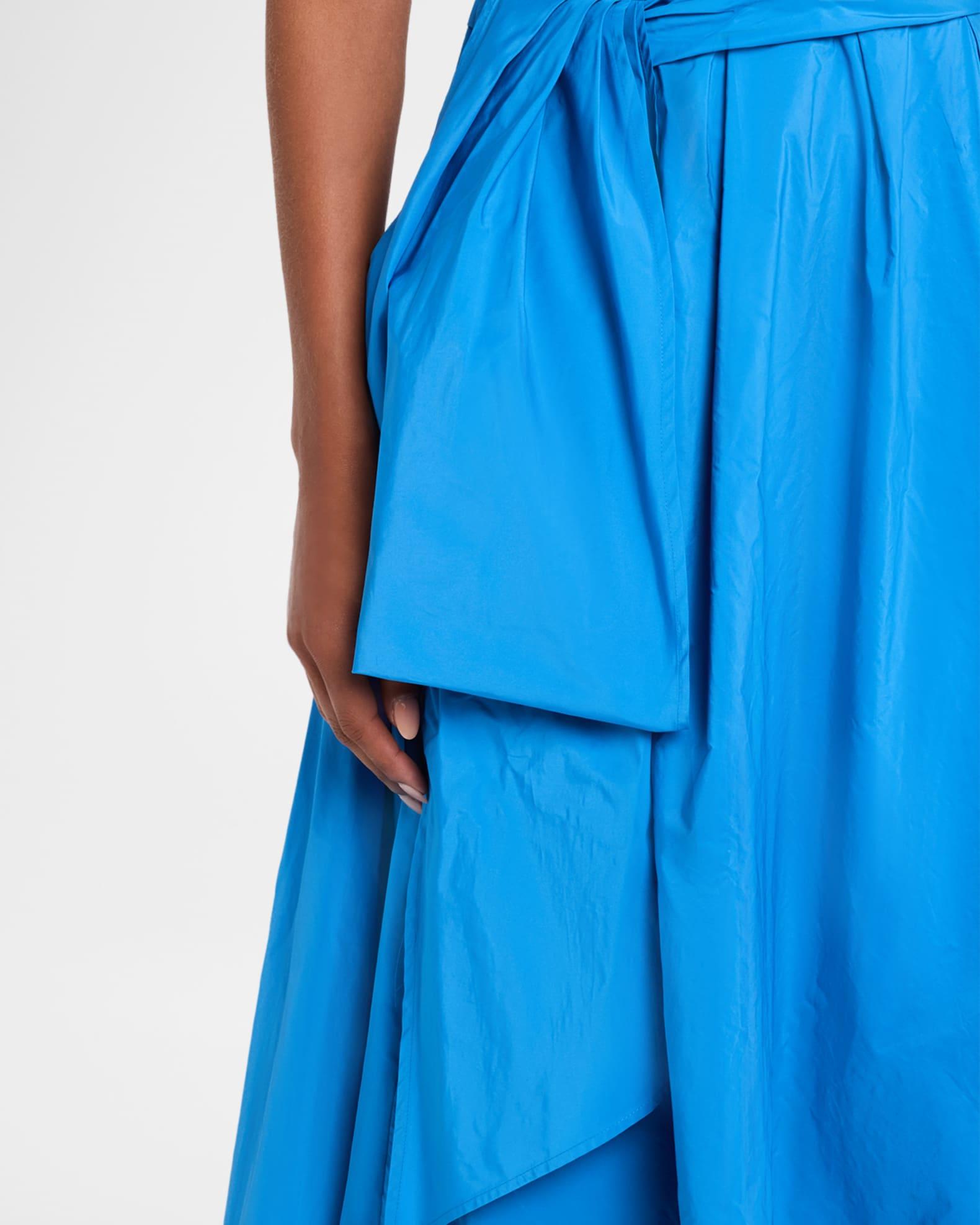 Off-The-Shoulder Draped Taffeta Gown Product Image