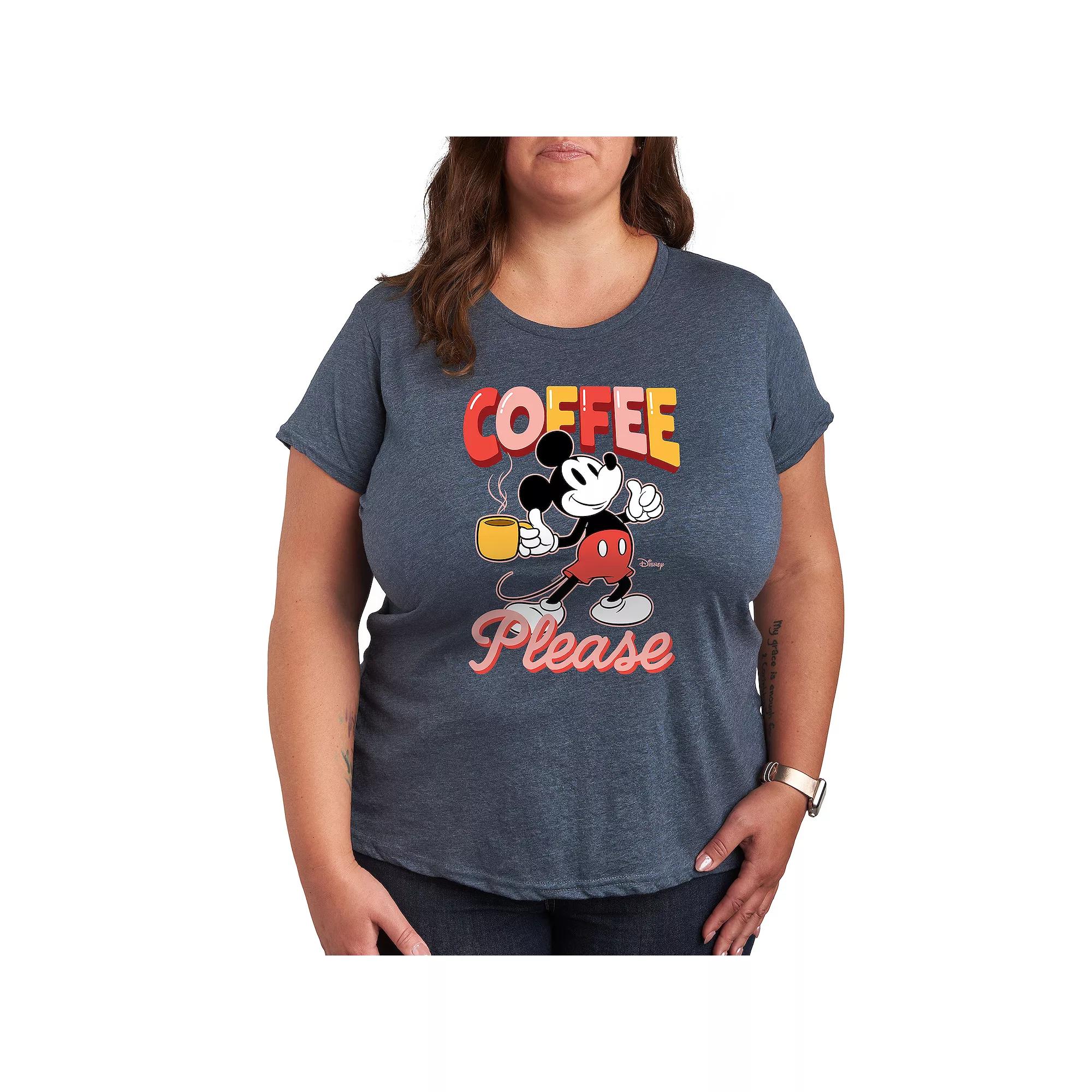 Disney's Mickey Mouse Women's Coffee Graphic Tee,  Product Image