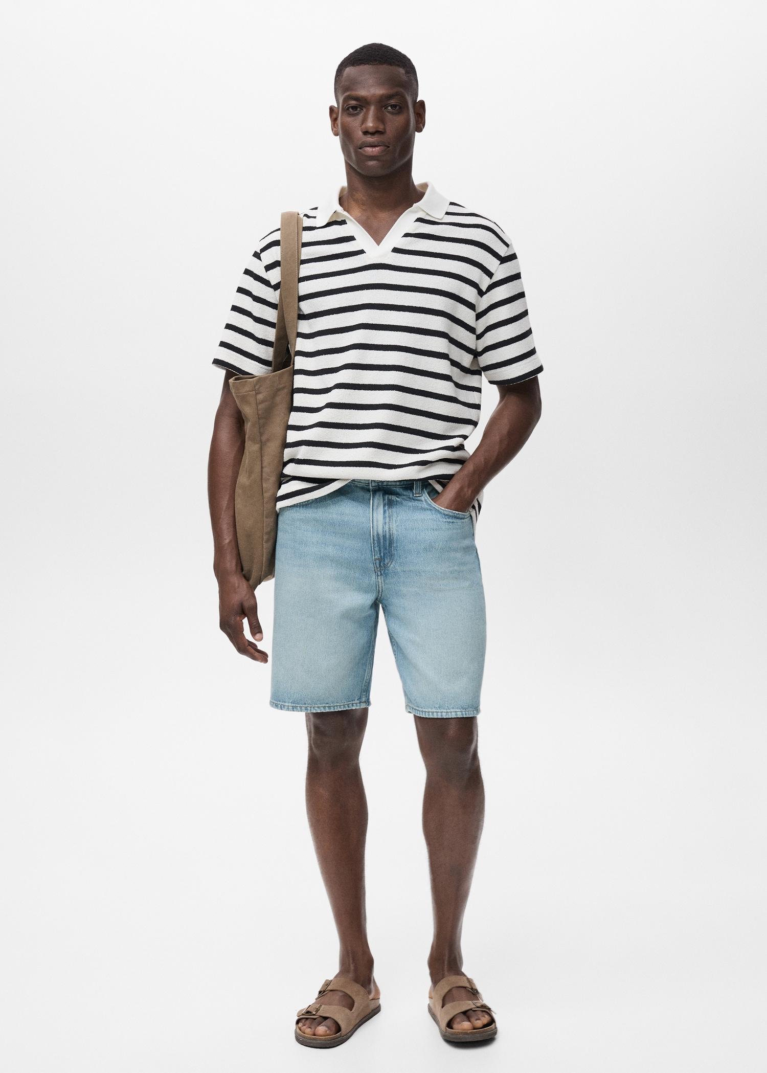 Regular-fit denim shorts - Men | MANGO USA Product Image
