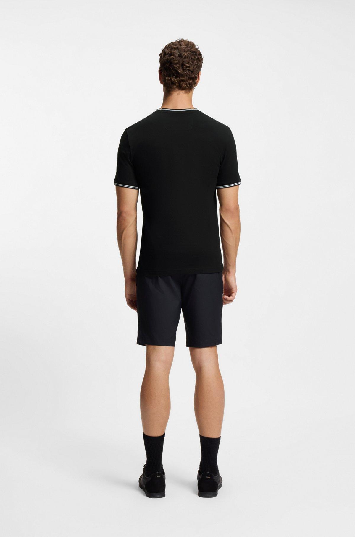 Black Japanese Cool Cashmere Knit Tee Product Image