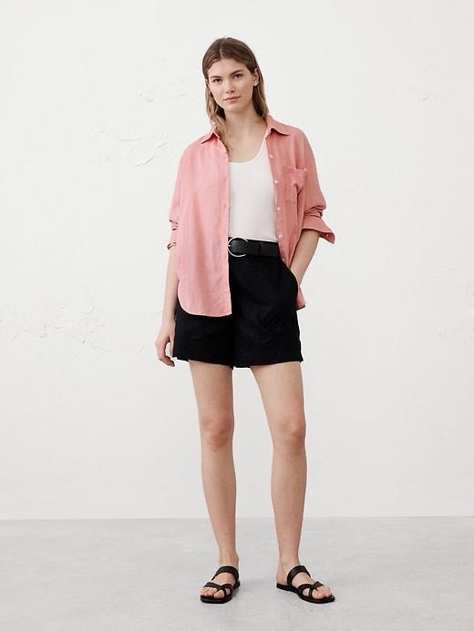 Classic Linen-Blend Shirt Product Image