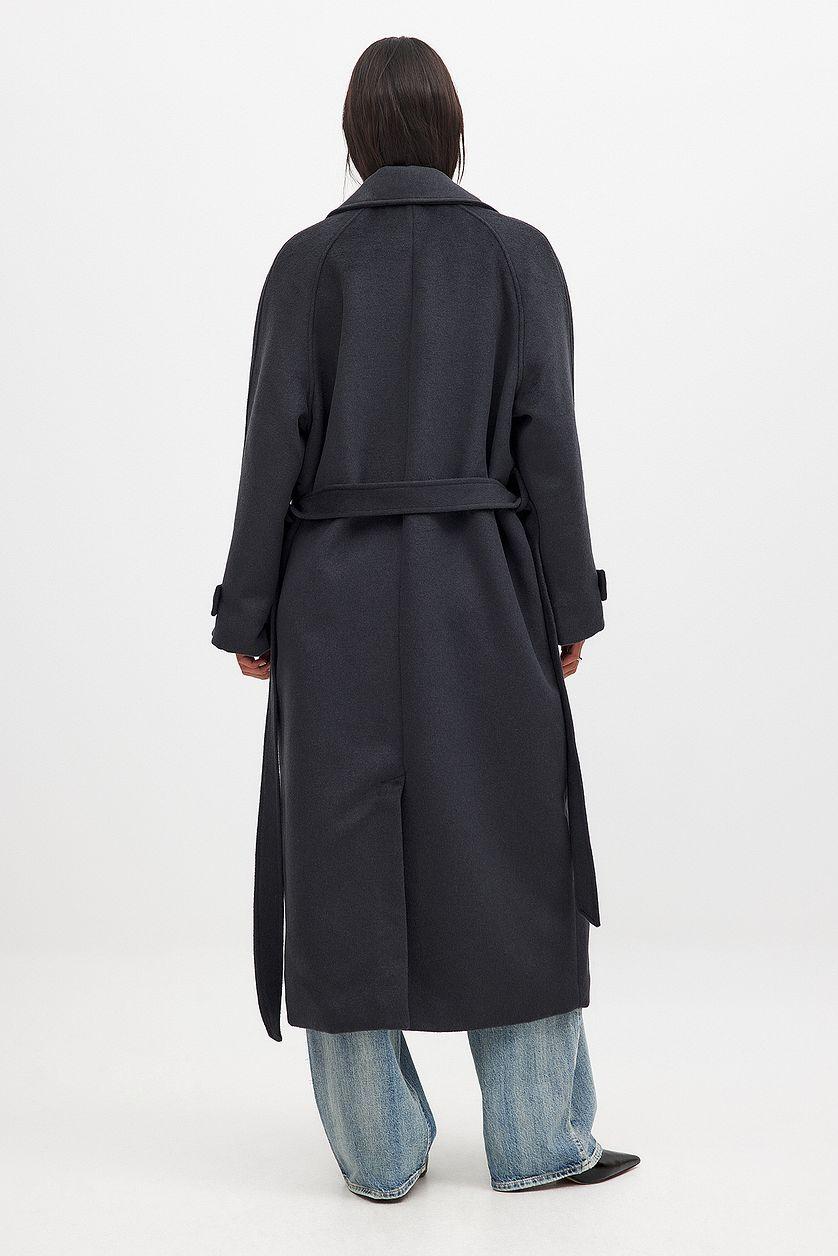 Raglan Sleeve Wool Blend Coat Product Image