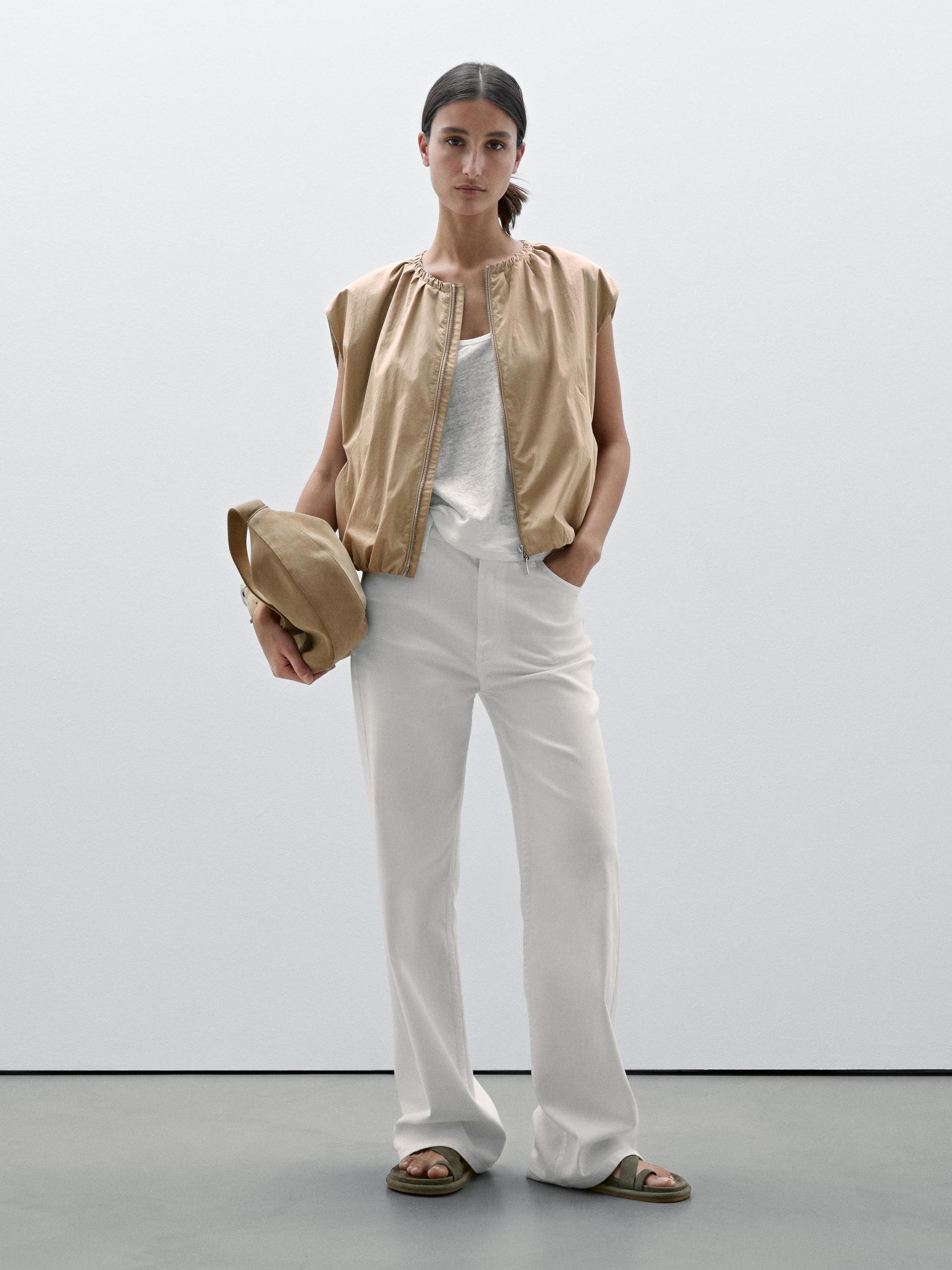 Waistcoat with gathered detail Product Image