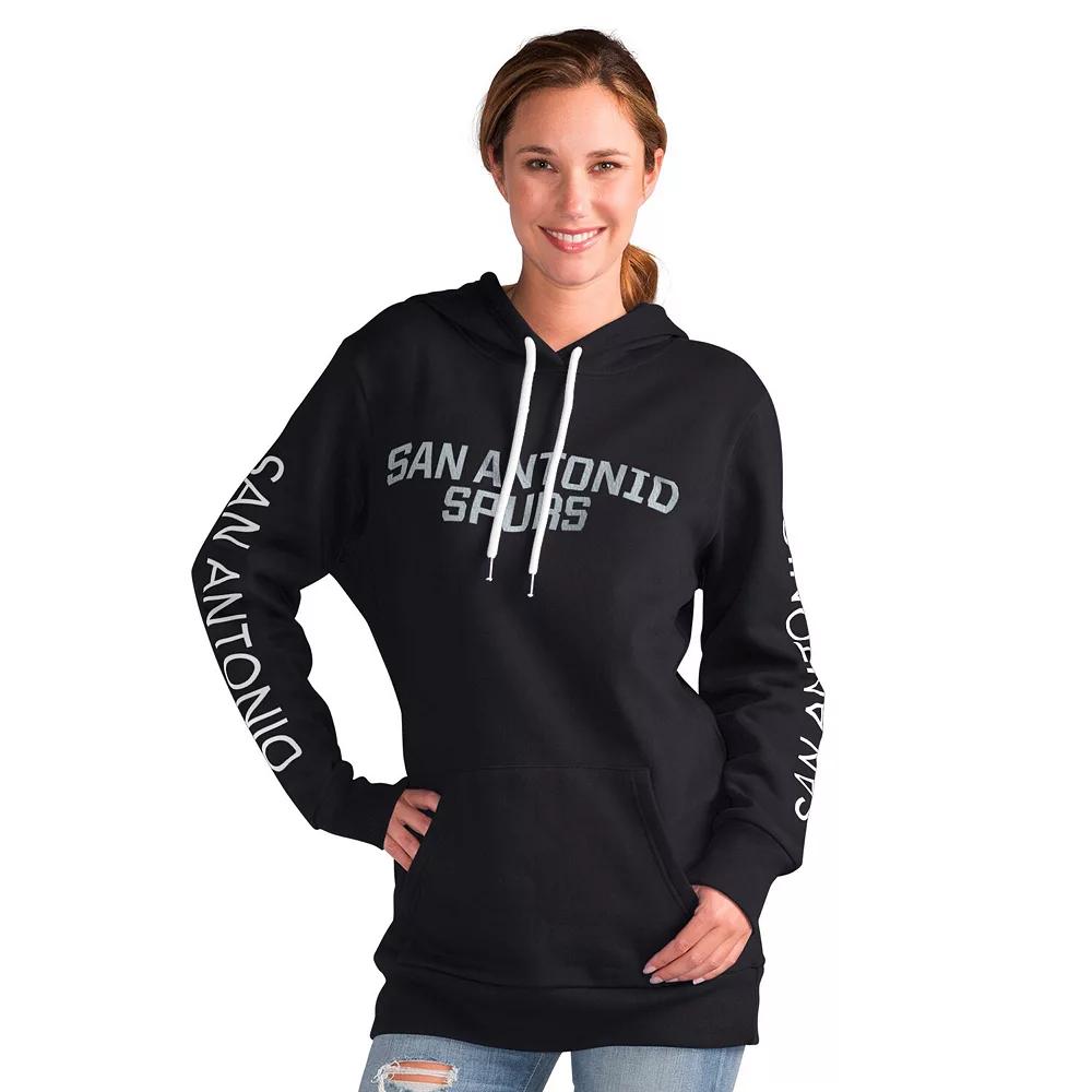 Women's G-III 4Her by Carl Banks Black San Antonio Spurs Base Coach Pullover Hoodie,  Product Image