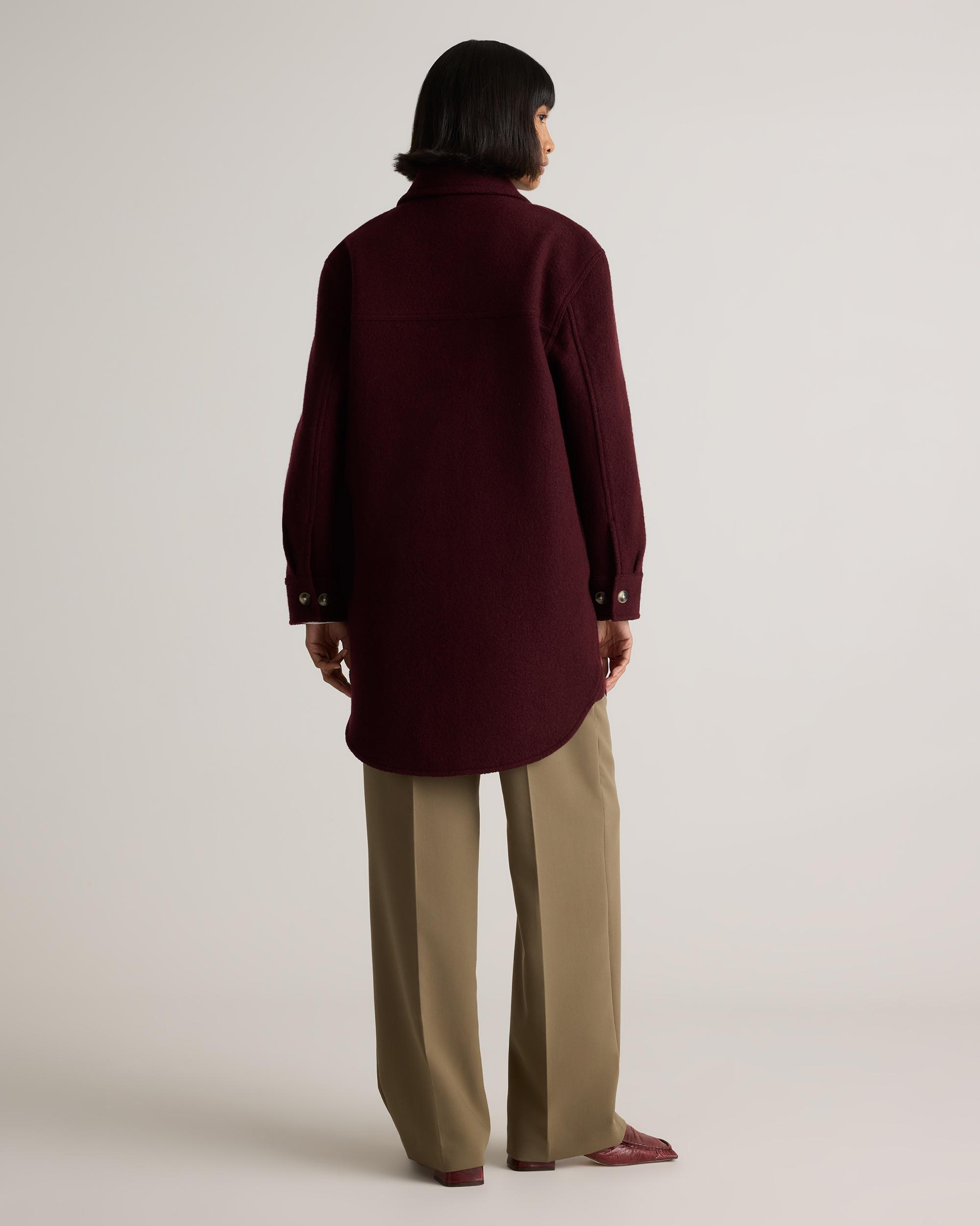 Quince | Women's 100% Merino Wool Long Shirt Jacket Size XS Product Image