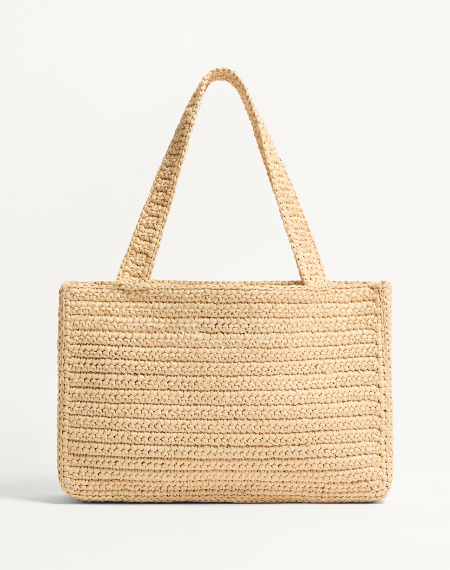 Valentino Garavani Viva Superstar Medium Shopping Bag In Raffia Product Image