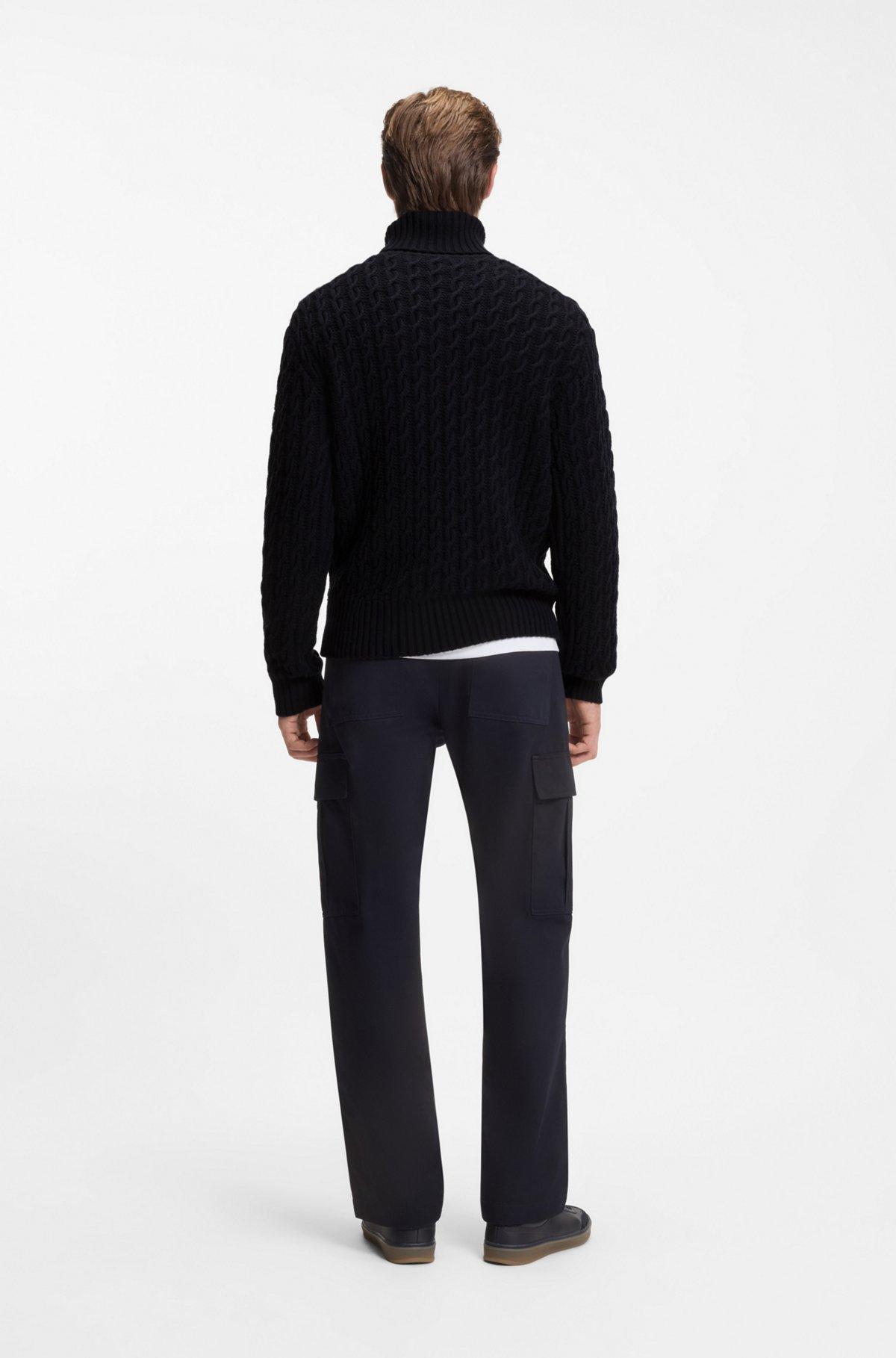 BECKHAM x BOSS cable-knit sweater in wool and cashmere Product Image