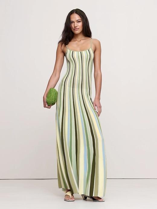 Sculpted Stripe Maxi Dress Product Image