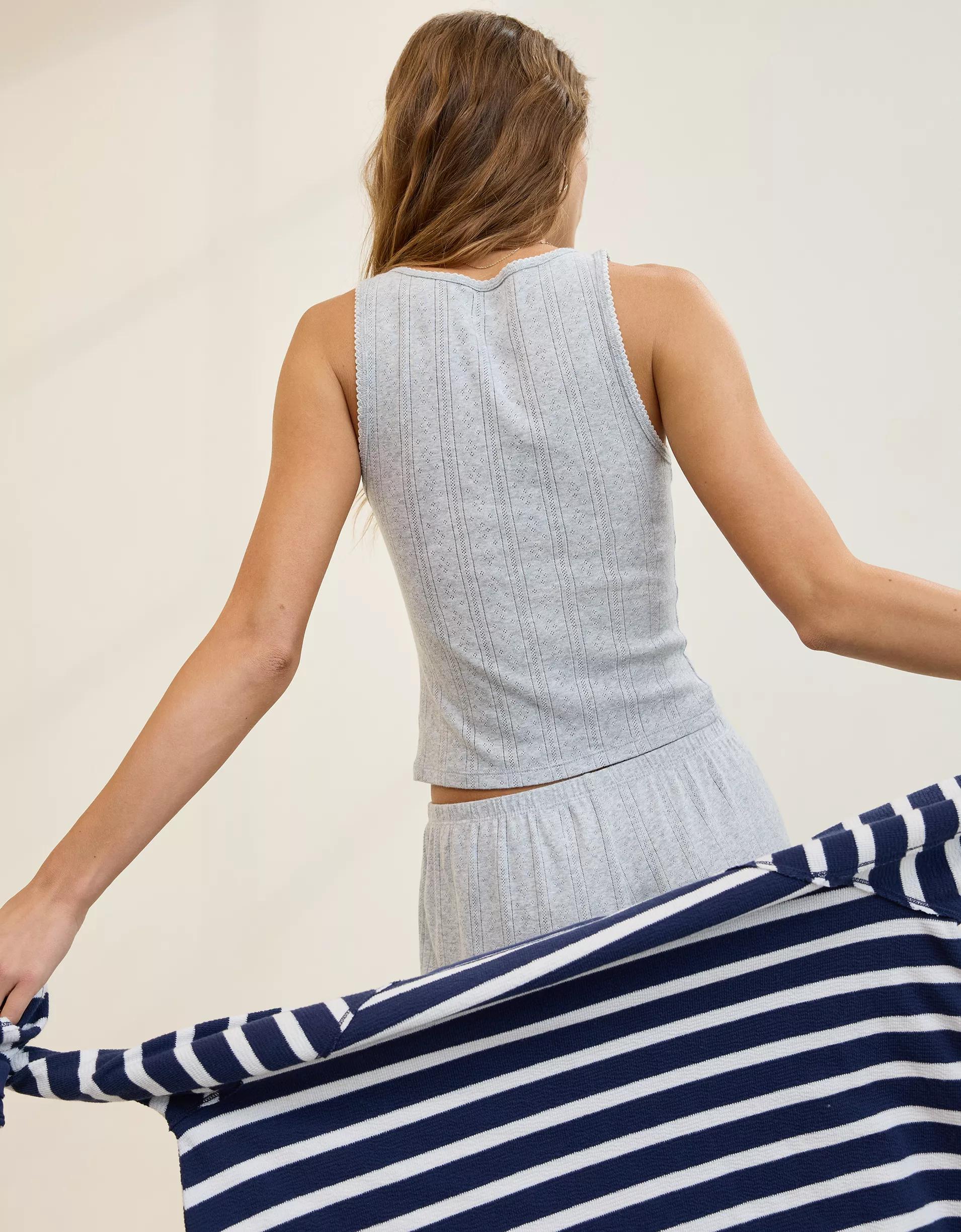 Aerie Off-Duty Pointelle Tank Top Product Image