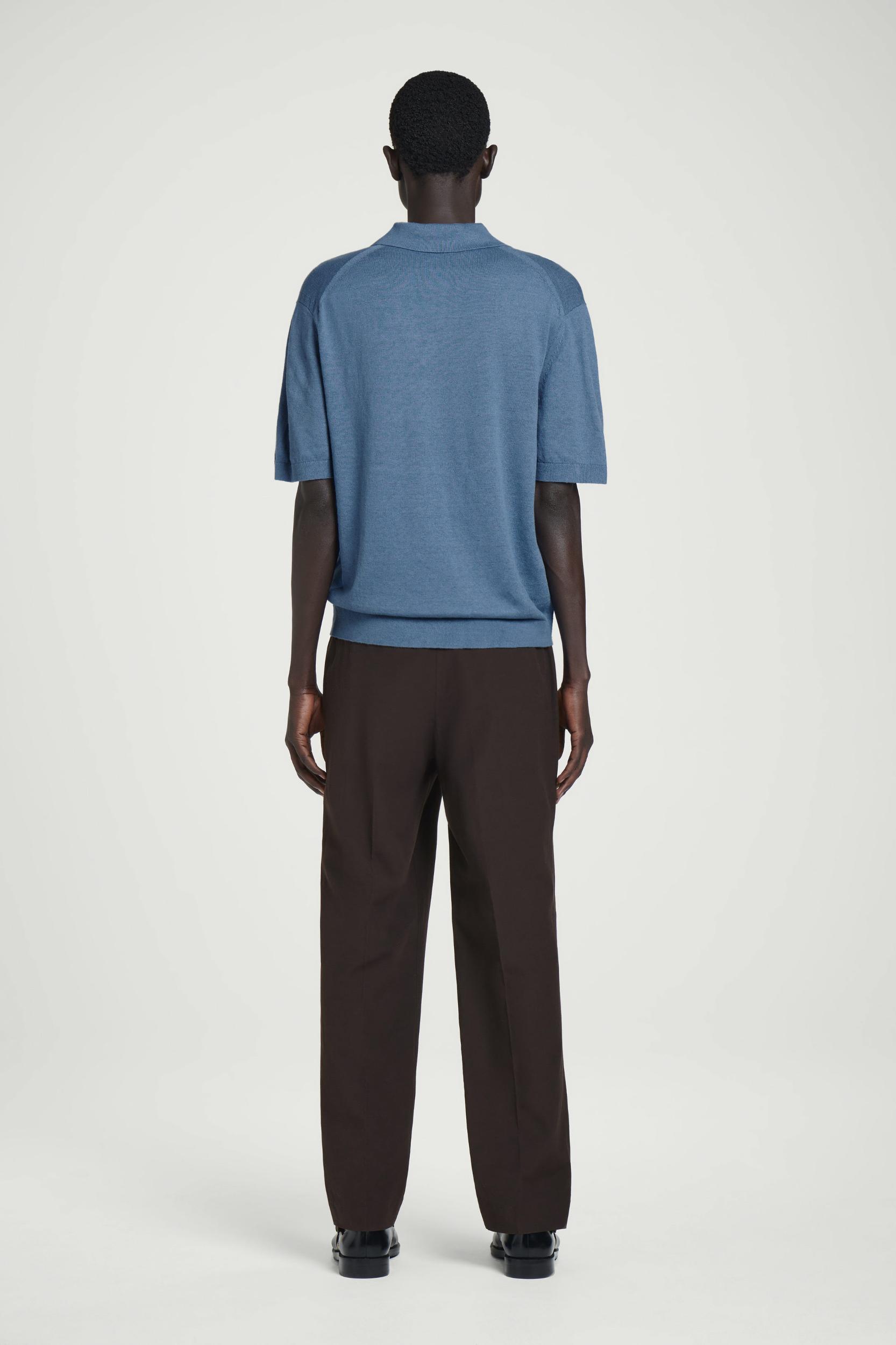 KNITTED LINEN POLO SHIRT Product Image