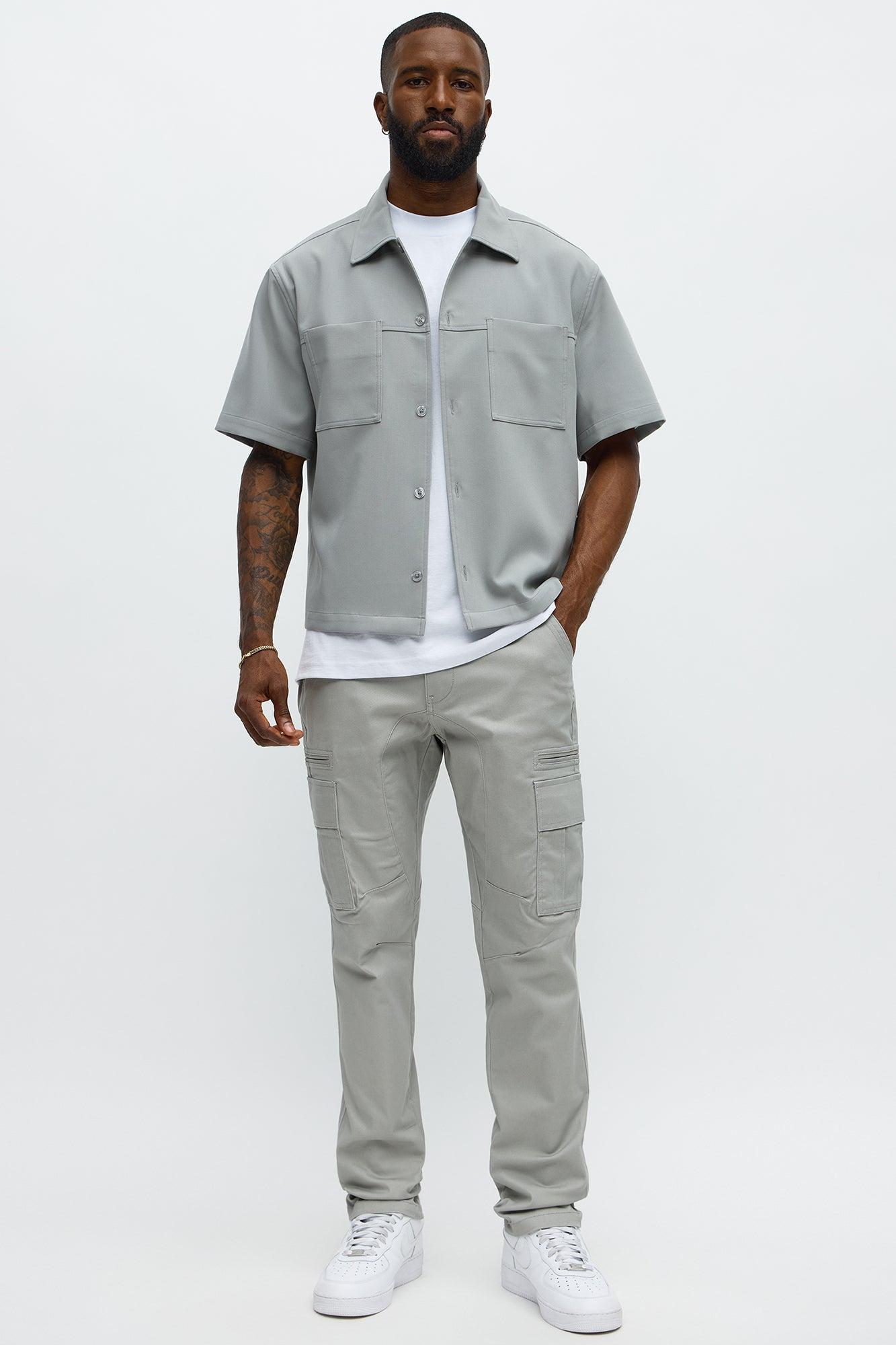 Skinny Striker Cargo Pants - Grey Male Product Image