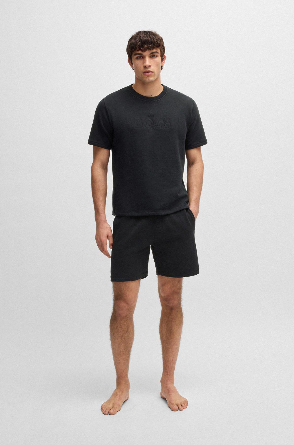 Cotton-terry T-shirt with embroidered logo Product Image