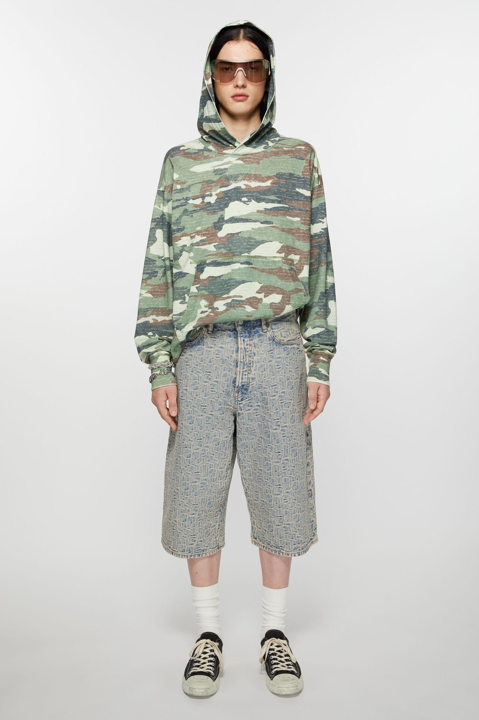 Monogram denim shorts - Loose fit Product Image