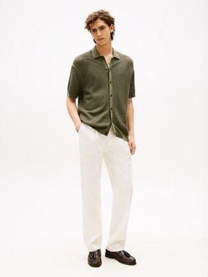 Short-Sleeve Open-Knit Overshirt Product Image