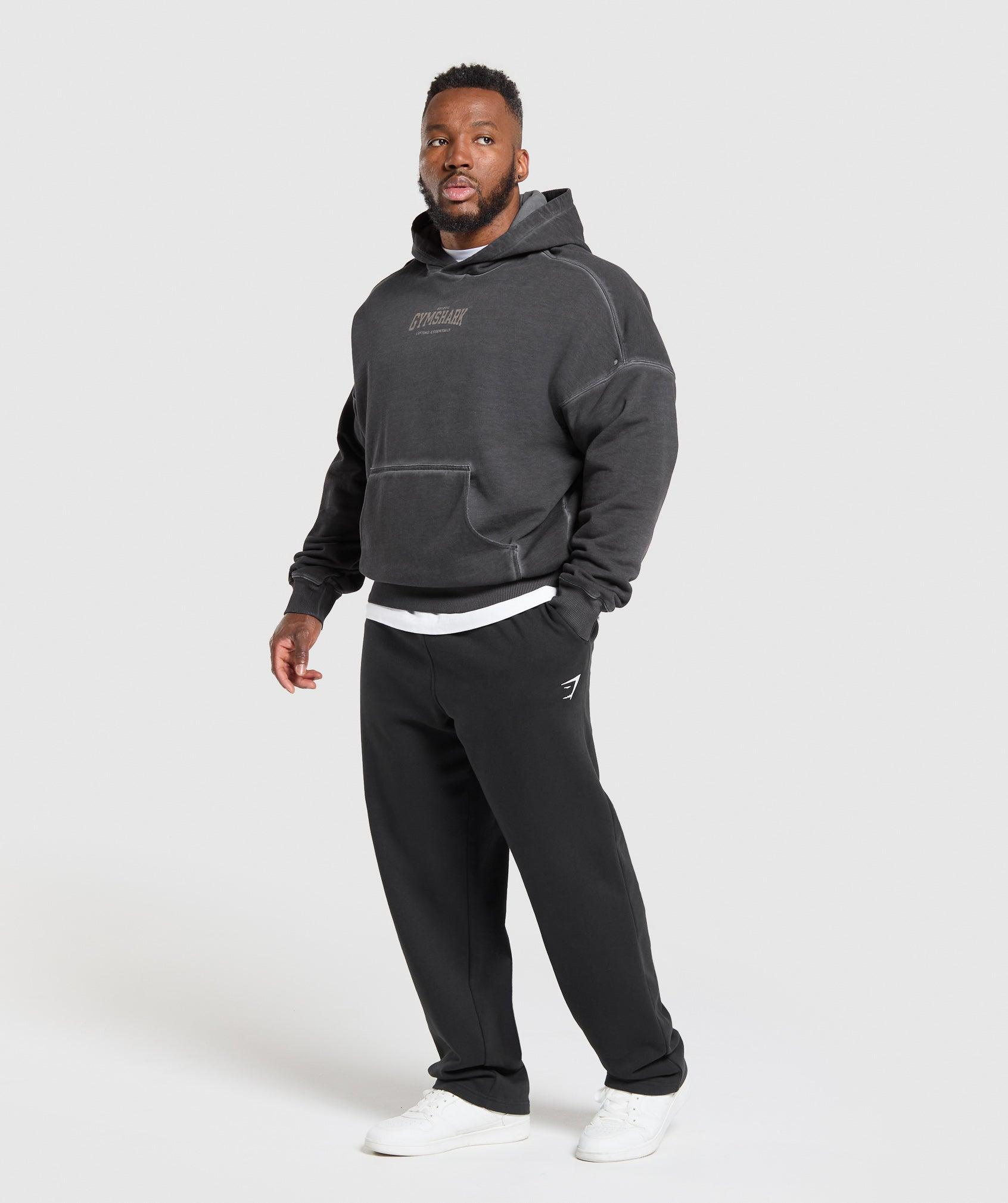 Gymshark Heavyweight Hoodie - Black Wash Male Product Image