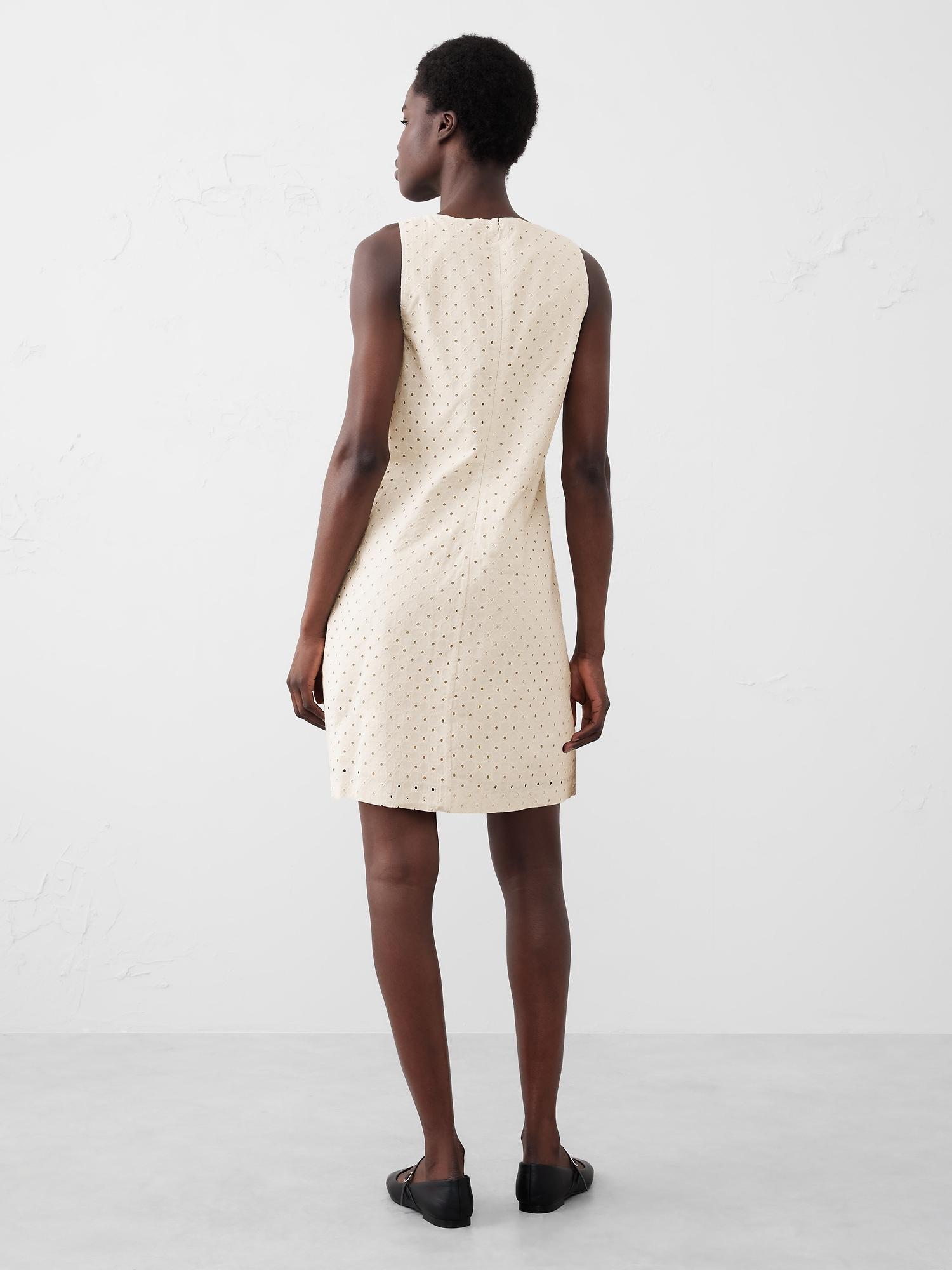 Eyelet Mini Shift Dress Product Image