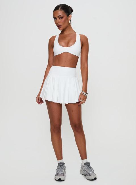 Dynamic Pleat Active Skort White Product Image