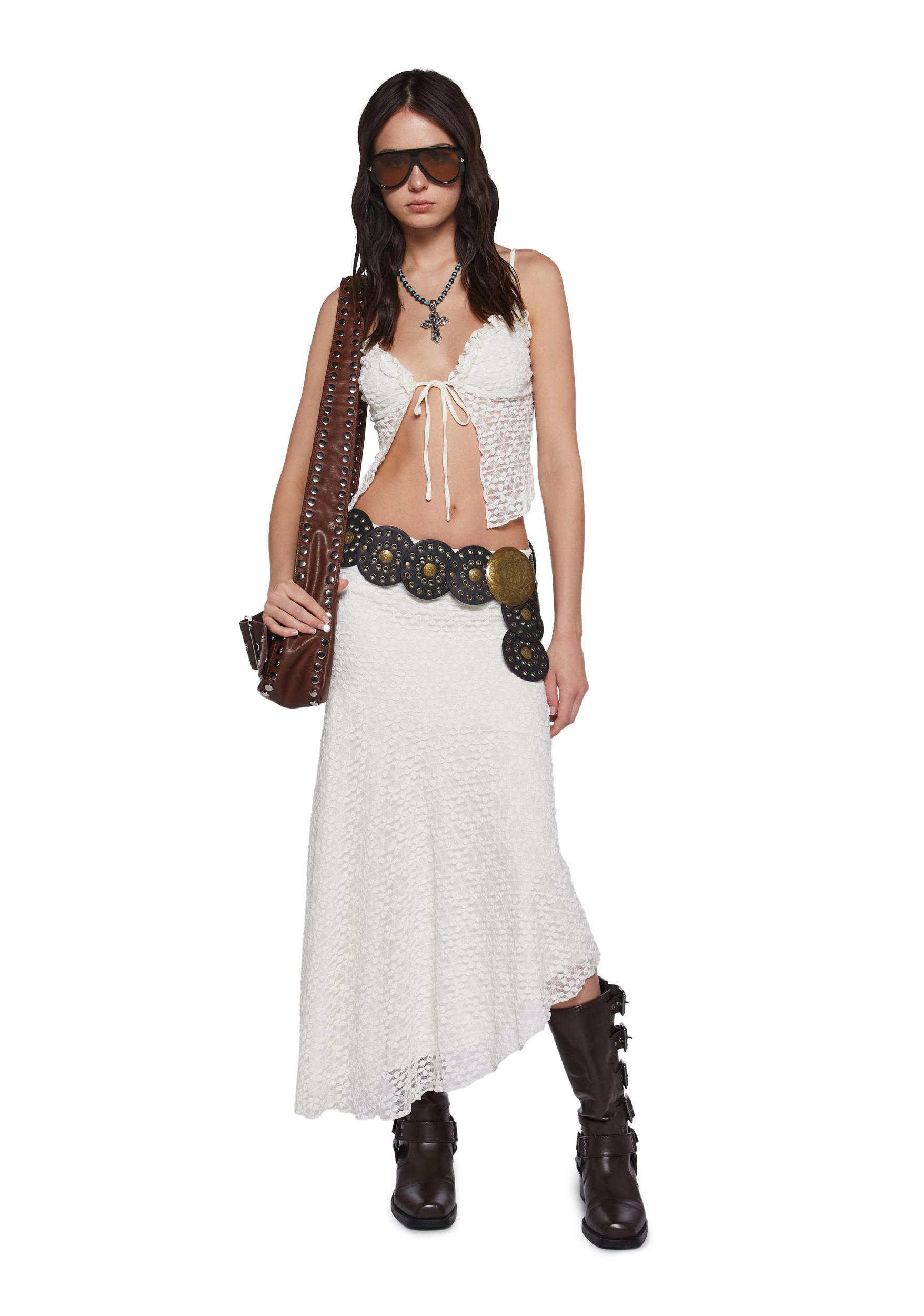 Womens Cami Top And Midi Skirt - Off White Product Image