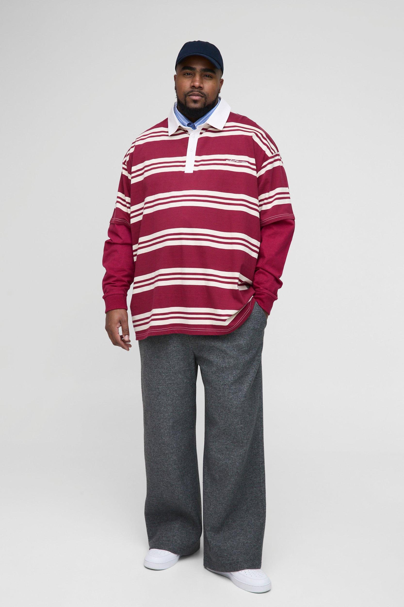 Plus Boxy Contrast Stitch Jean Jacket | boohooMAN USA Product Image