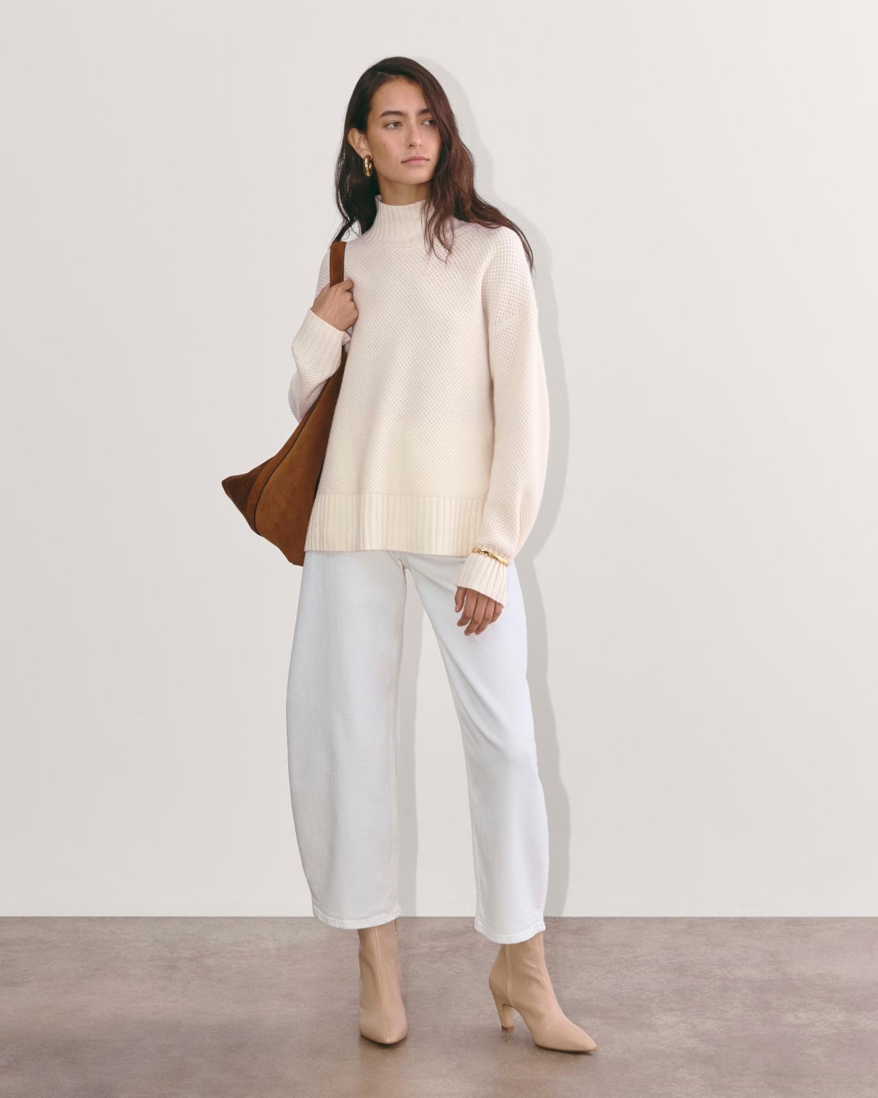 Womens Honeycomb Funnel Neck in Wool Cashmere Sweater by Everlane Product Image