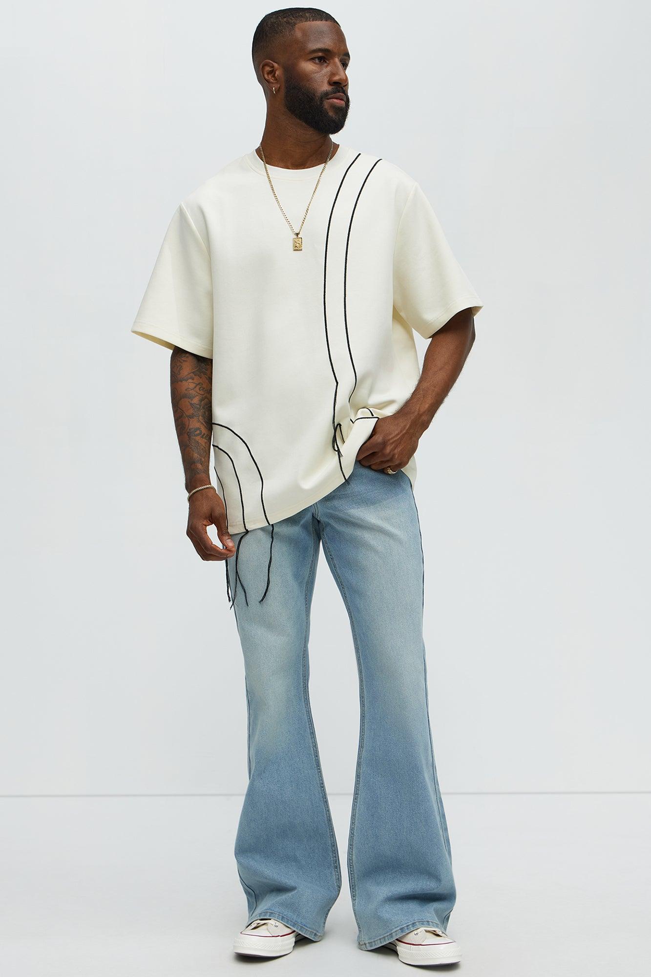 Stacked Slim Flare Grab Your Attention Jeans - Light Blue Wash Male Product Image