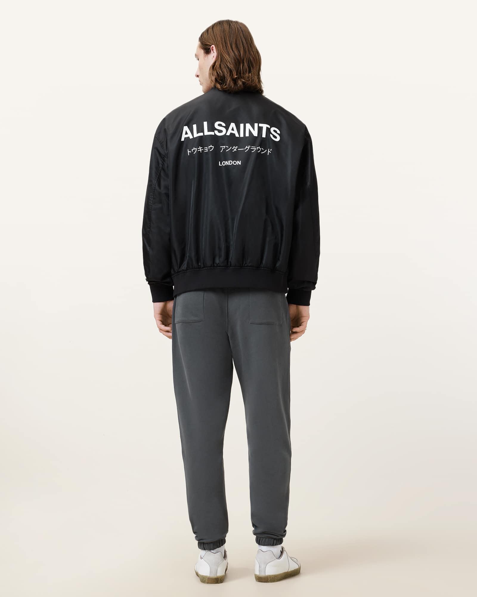 Raven Cuffed Slim Fit Ramskull Sweatpants CARTER GREY | ALLSAINTS US Product Image
