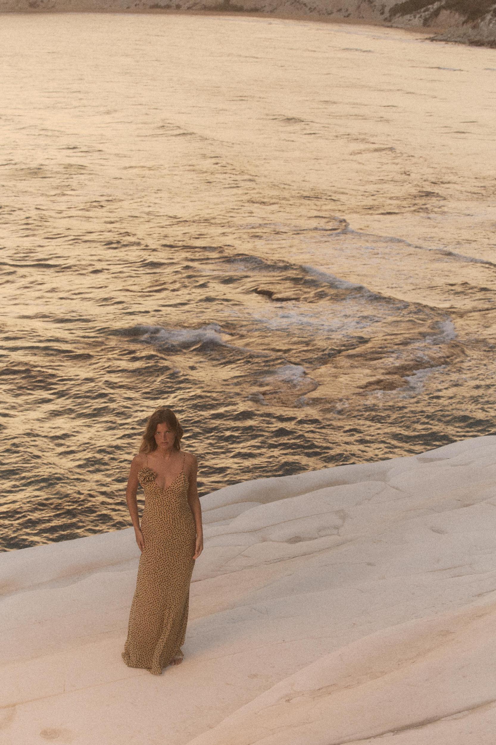 FLORAL POLKA DOT MAXI DRESS Product Image