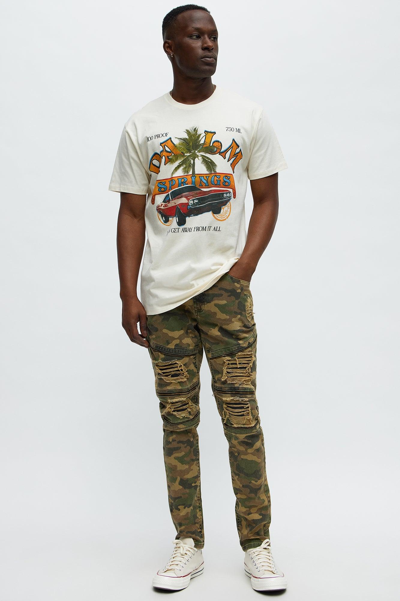Filed Ready Camo Ripped Skinny Pants - Camouflage Product Image