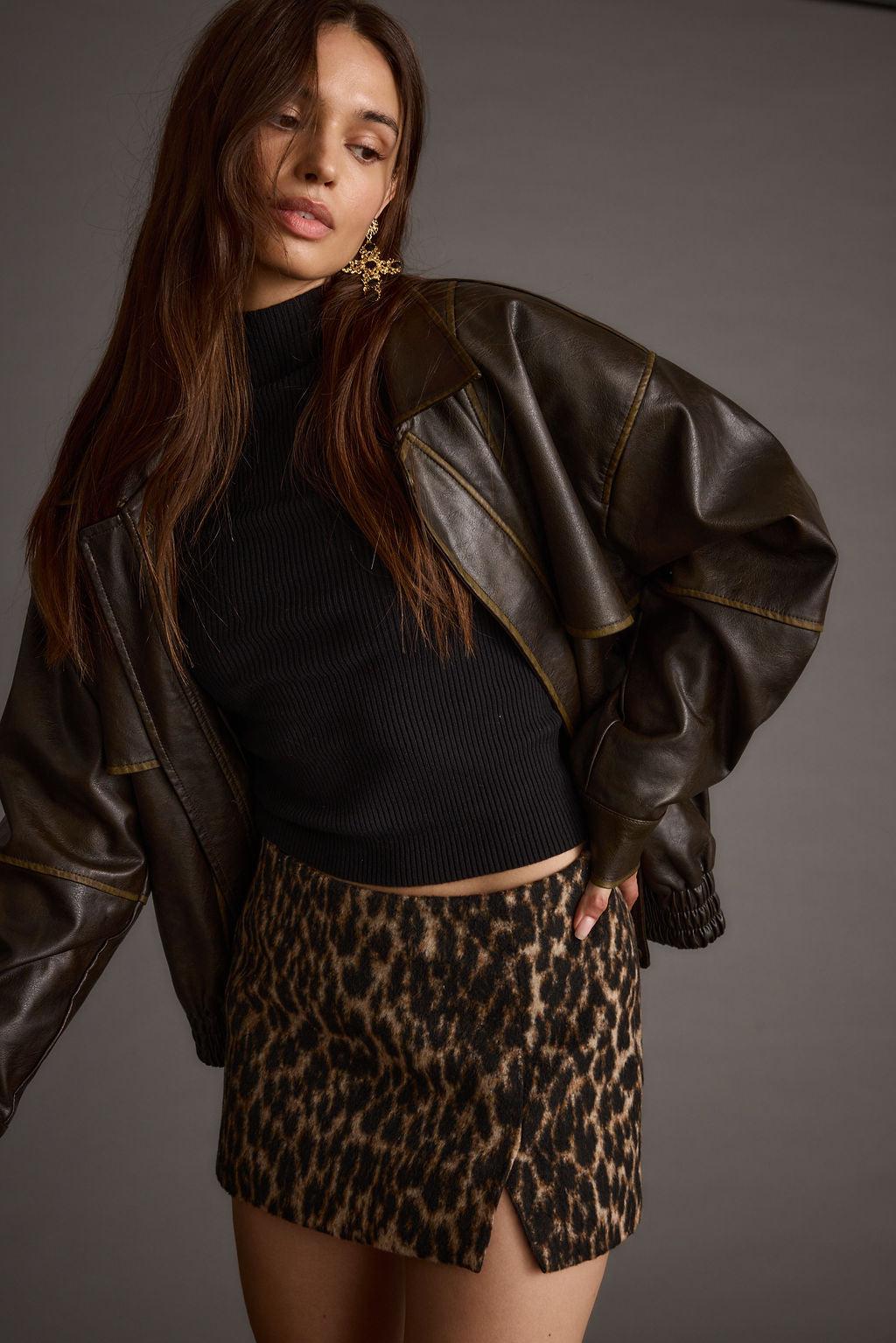 Sahara Leopard Micro Mini Skirt Product Image