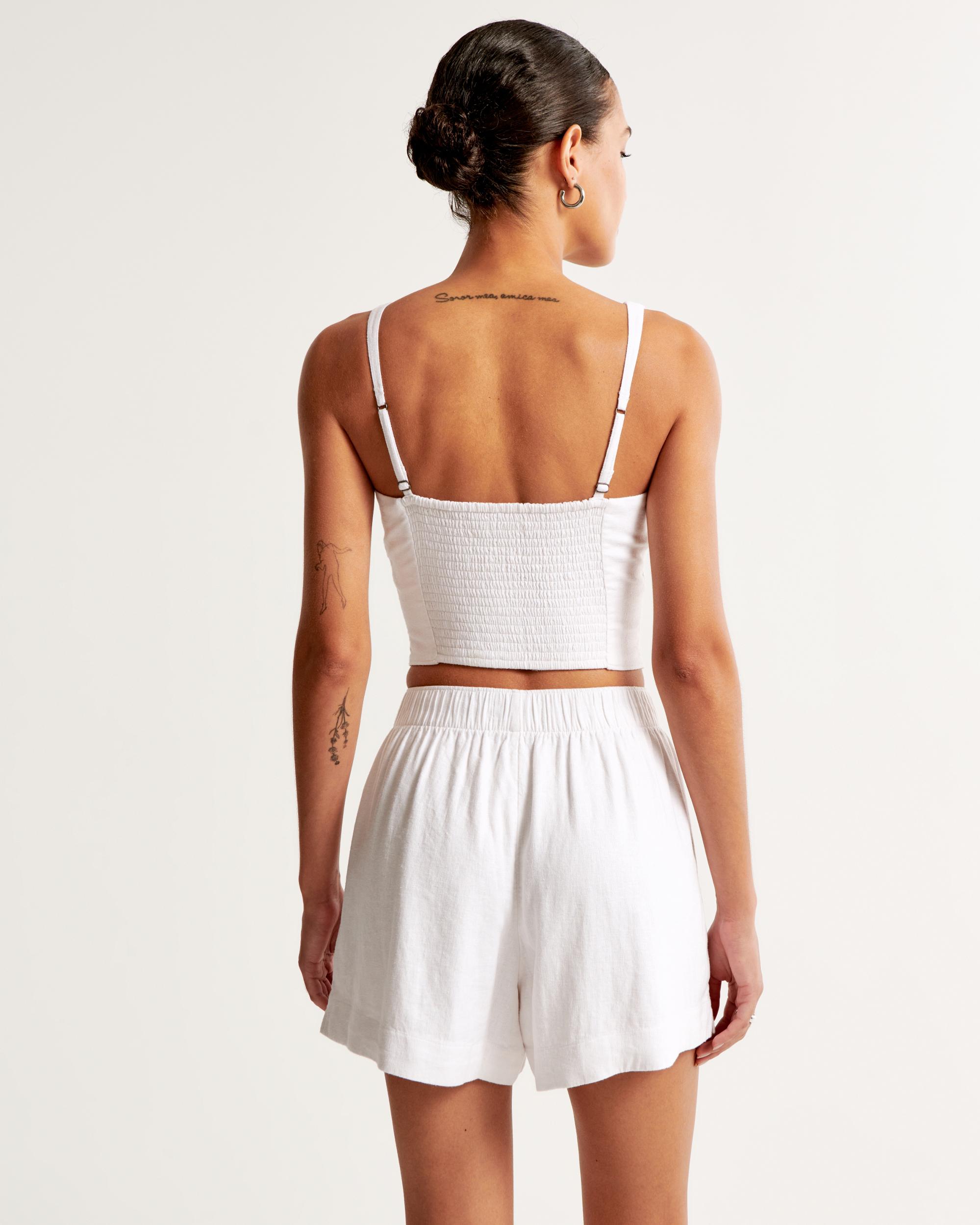 Linen-Blend Pull-On Short Product Image