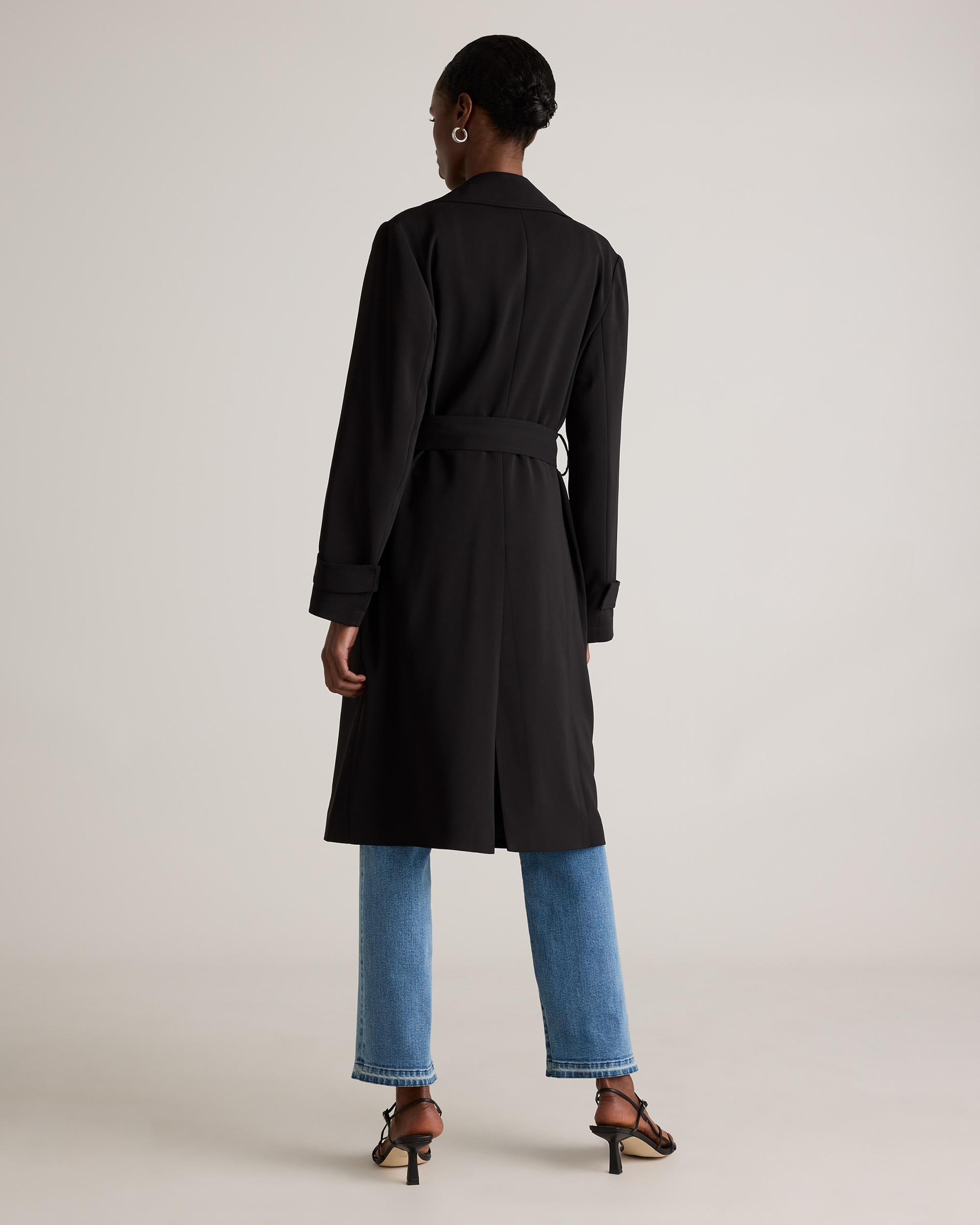 Quince | Women's Stretch Crepe Trench Coat Size XS, Recycled Polyester Product Image