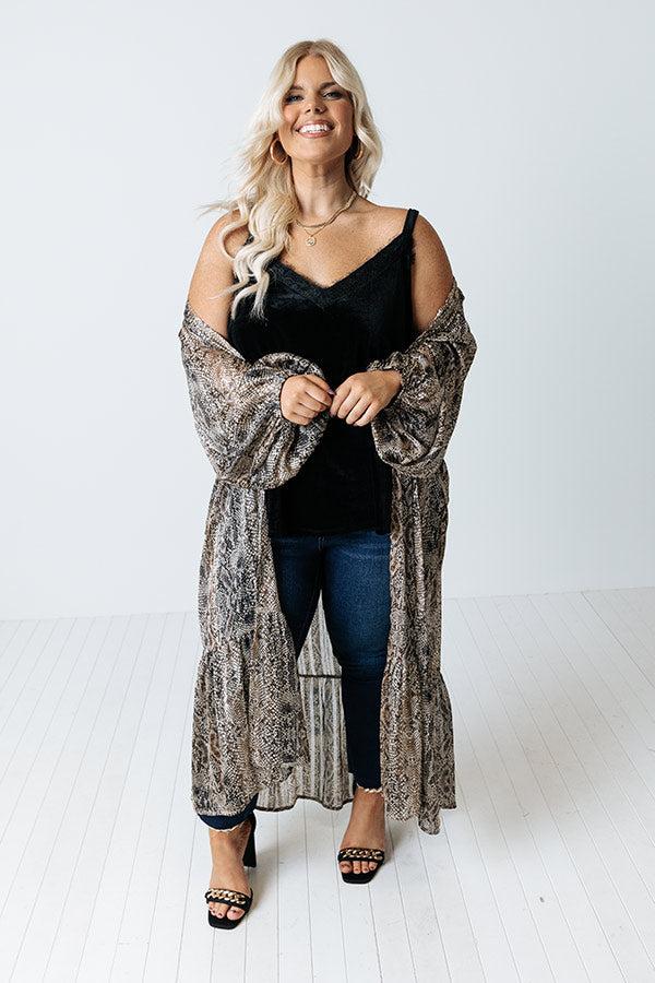 Best View Velvet Top In Black Curves Product Image