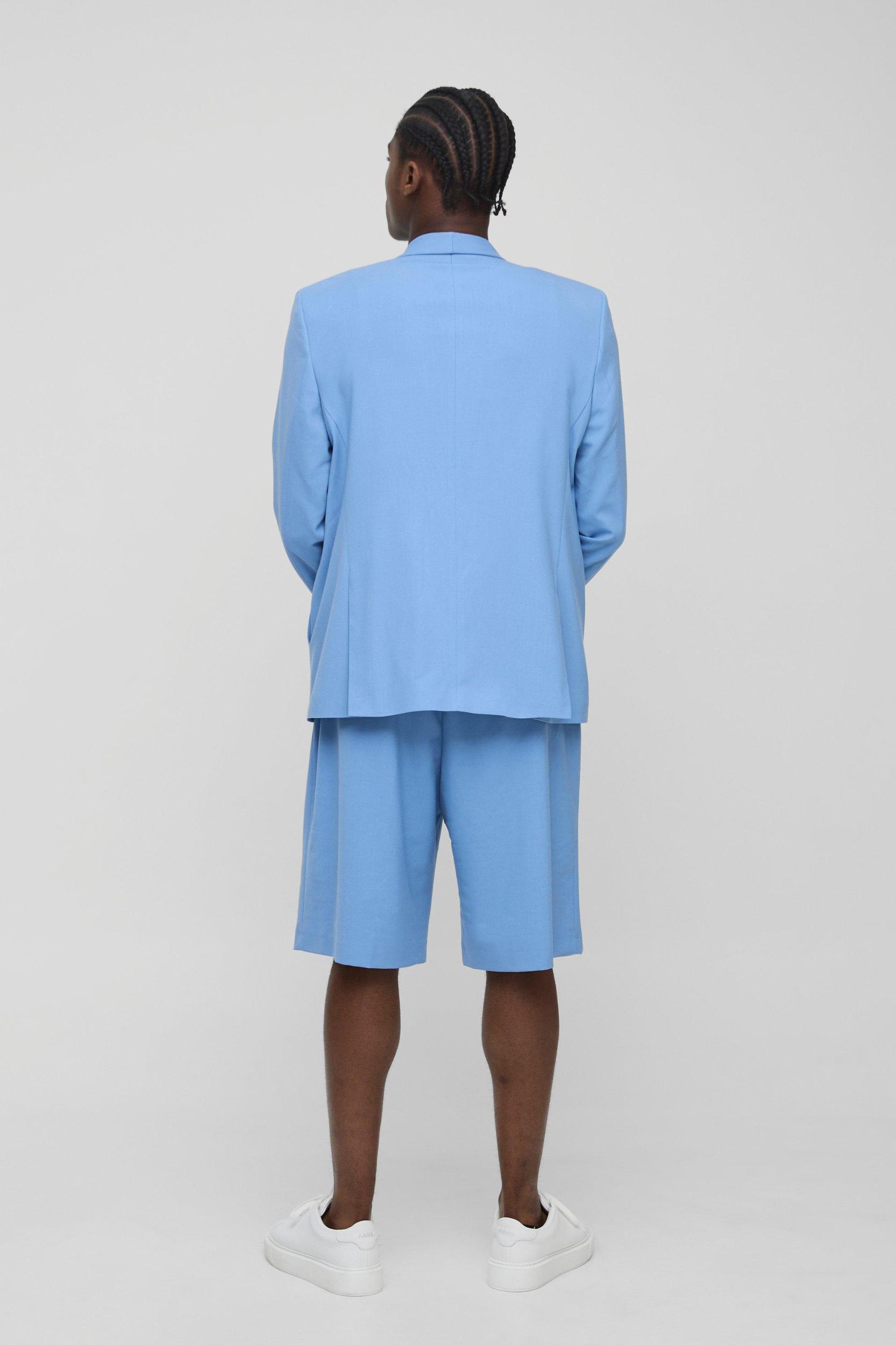 Pleated Fixed Waistband Tailored Jorts | boohooMAN USA Product Image