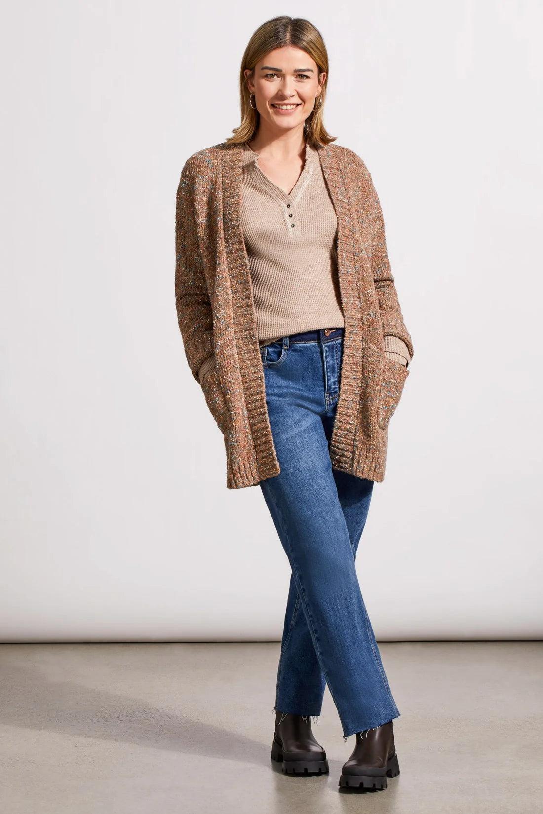 SOFT WASHED WAFFLE HENLEY TOP WITH BUTTONS Product Image