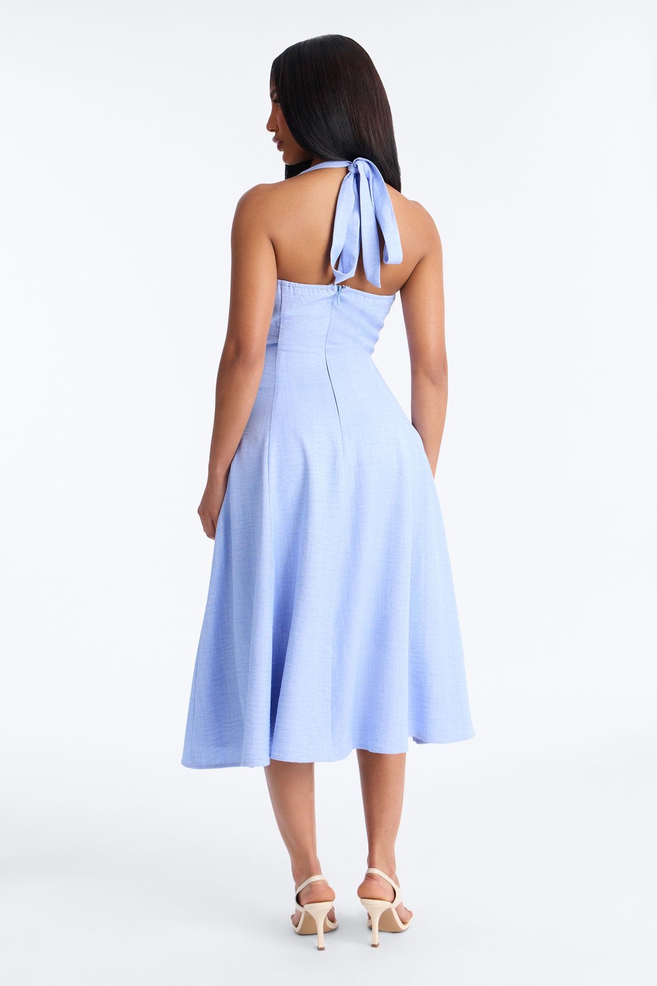 Christine Halter Midi Dress - Blue Female Product Image