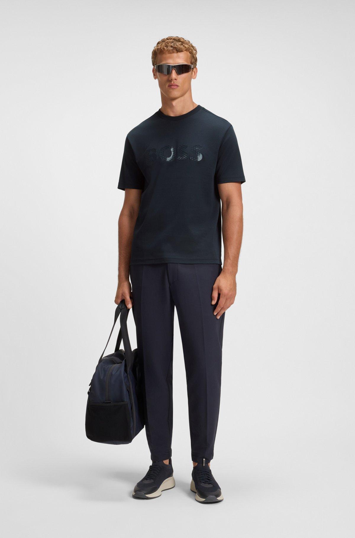 Structured-logo T-shirt in cotton jersey Product Image