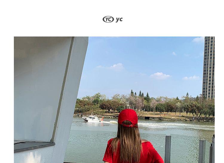 High Waist Plain Wide Leg Jorts Product Image