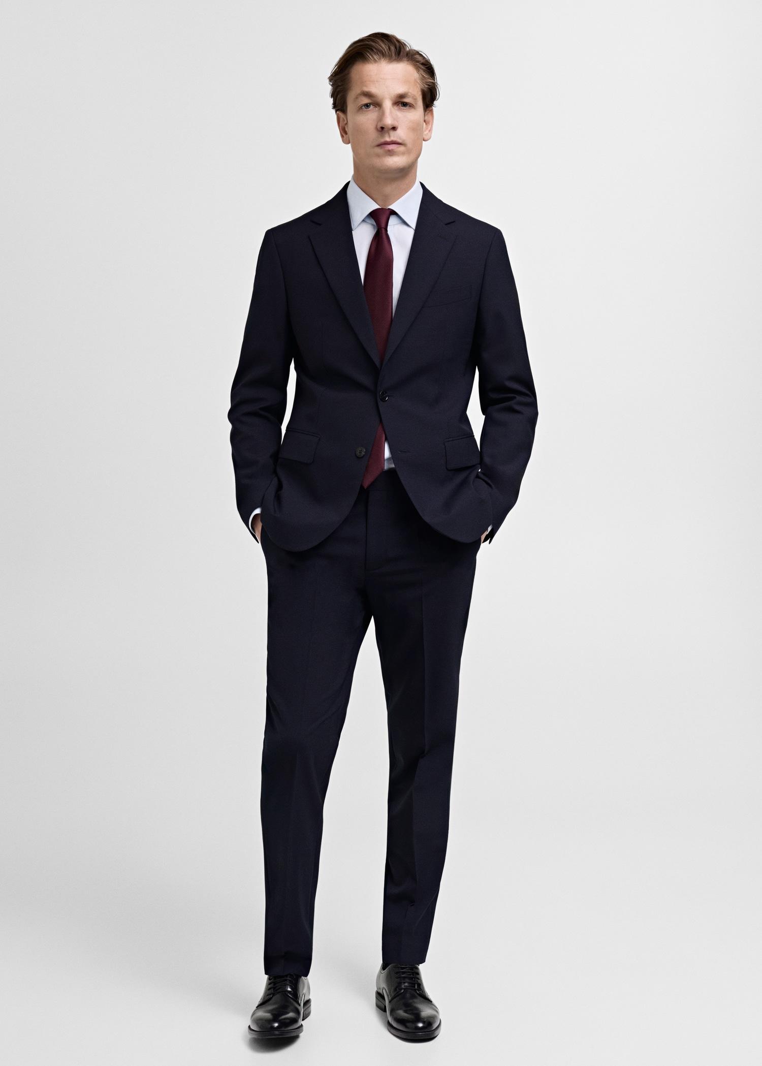 Turin 100% wool suit blazer - Men | MANGO USA Product Image