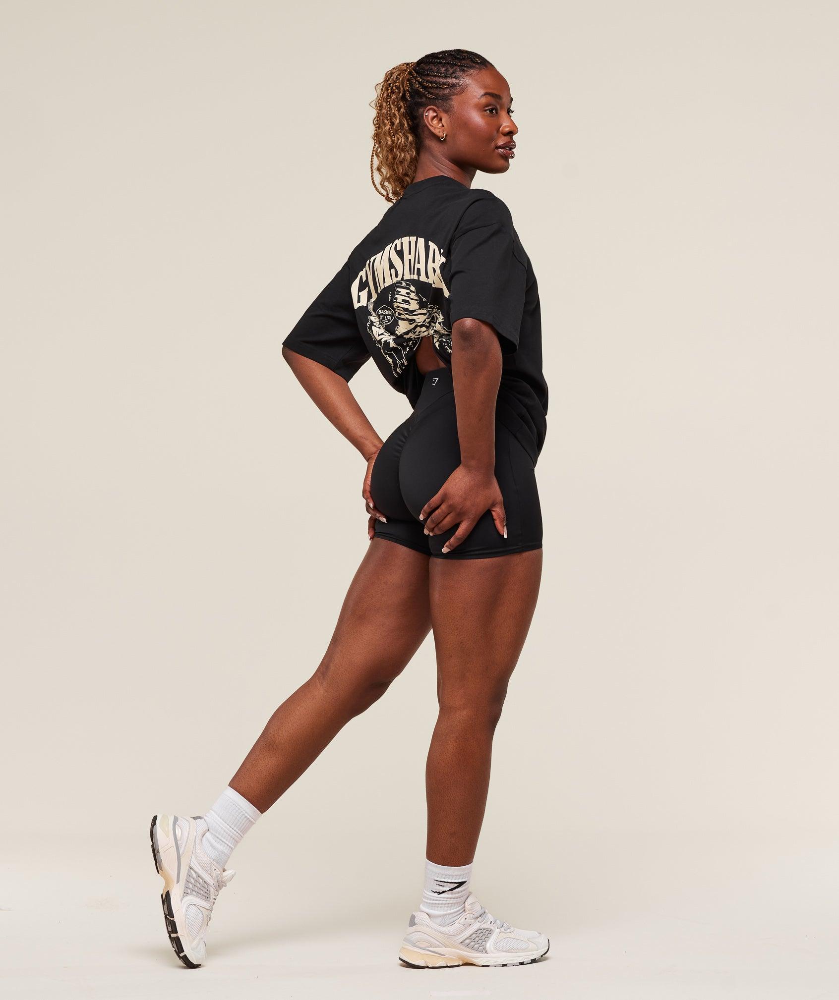 Gymshark Dump Truck Graphic Oversized T-Shirt - Black Female Product Image