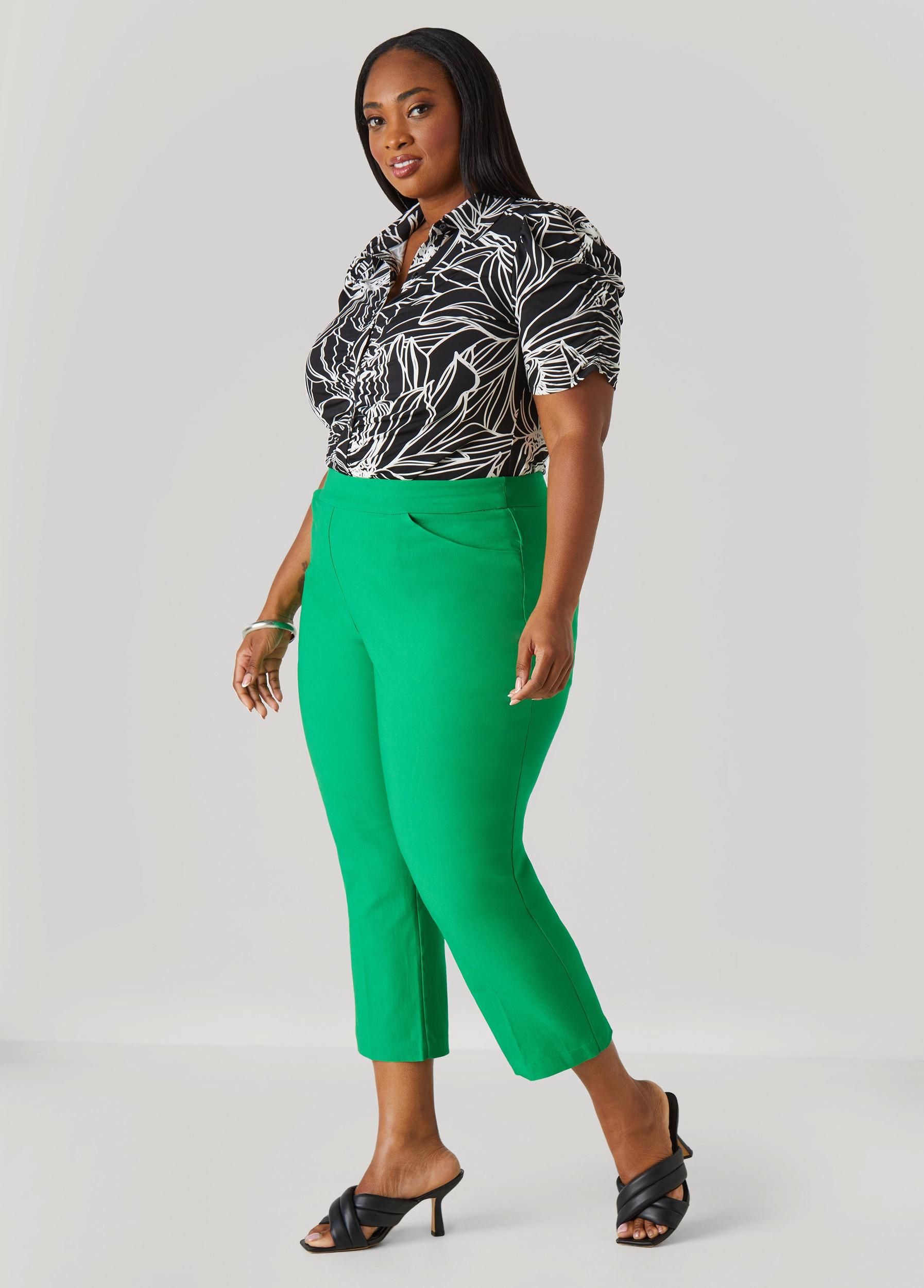 Ruched Tropical Print Shirt Product Image